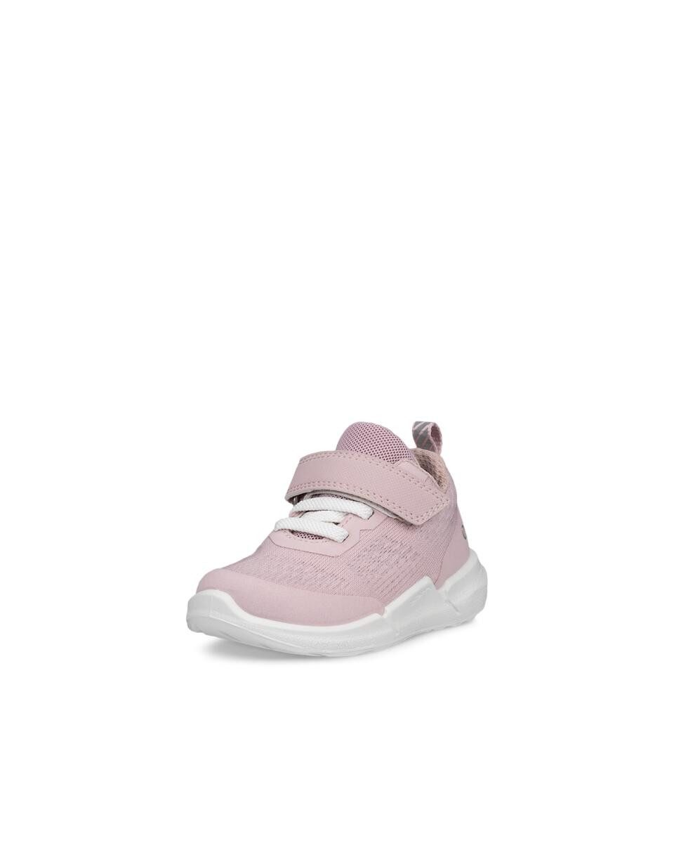 Ecco Babyschoentjes Biom 2.2 Infant , babyschoen, klittenbandschoen, sneaker met uitneembare binnenzool kinderen meisjes maat 19 roze