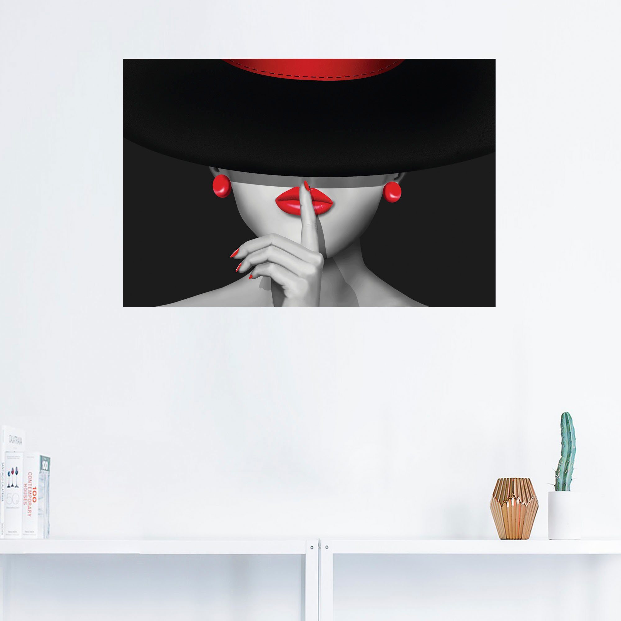 Artland Artprint Wees stil als artprint van aluminium, artprint voor buiten, artprint op linnen, poster, muursticker