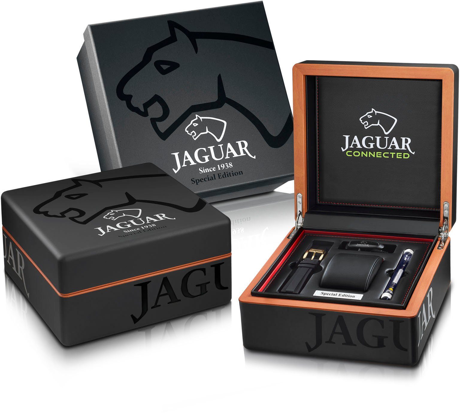 Jaguar Chronograaf Connected Polshorloge, dameshorloge, saffierglas, stopwatchfunctie, Swiss Made