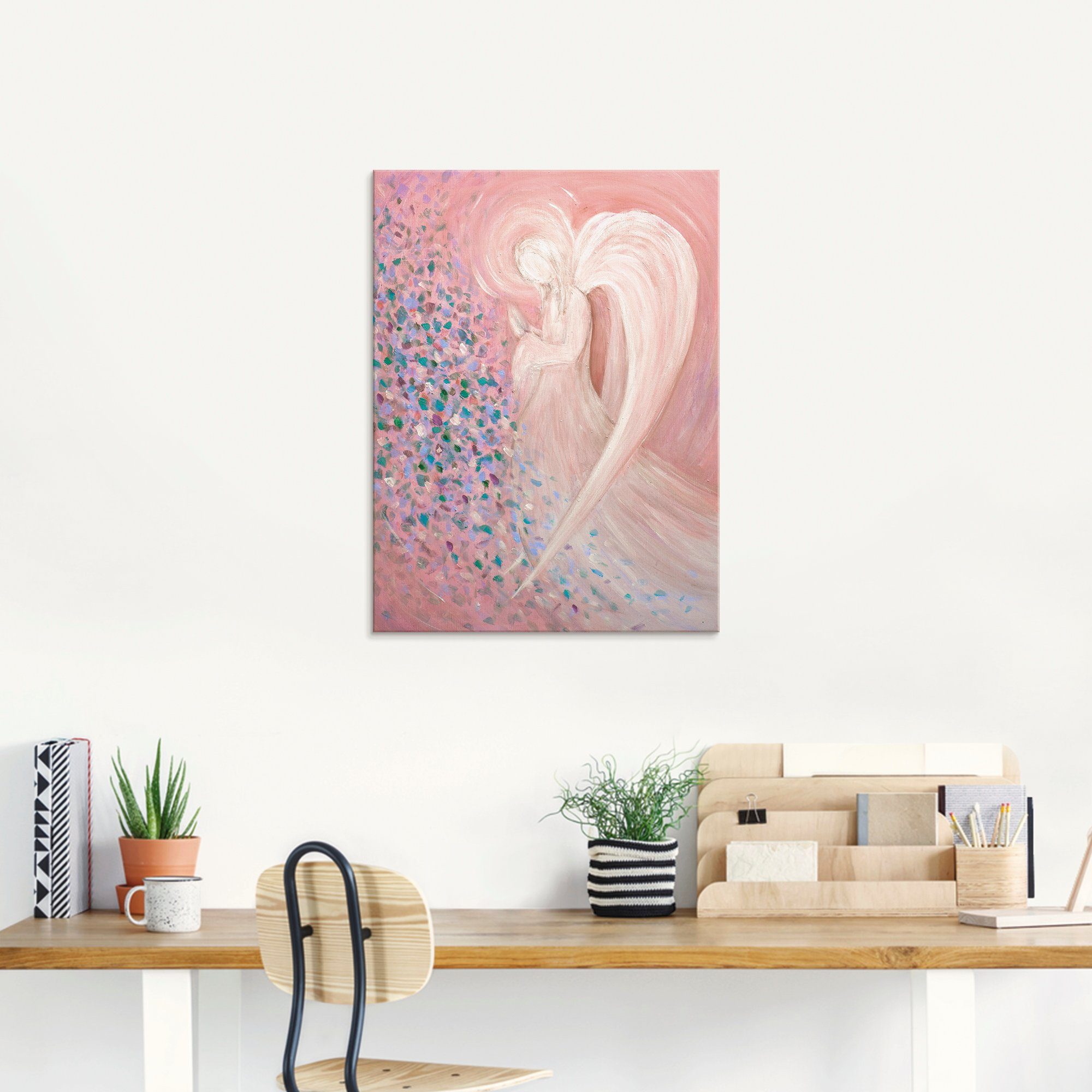 Artland Print op glas Engelbeeld - pastel in verschillende maten