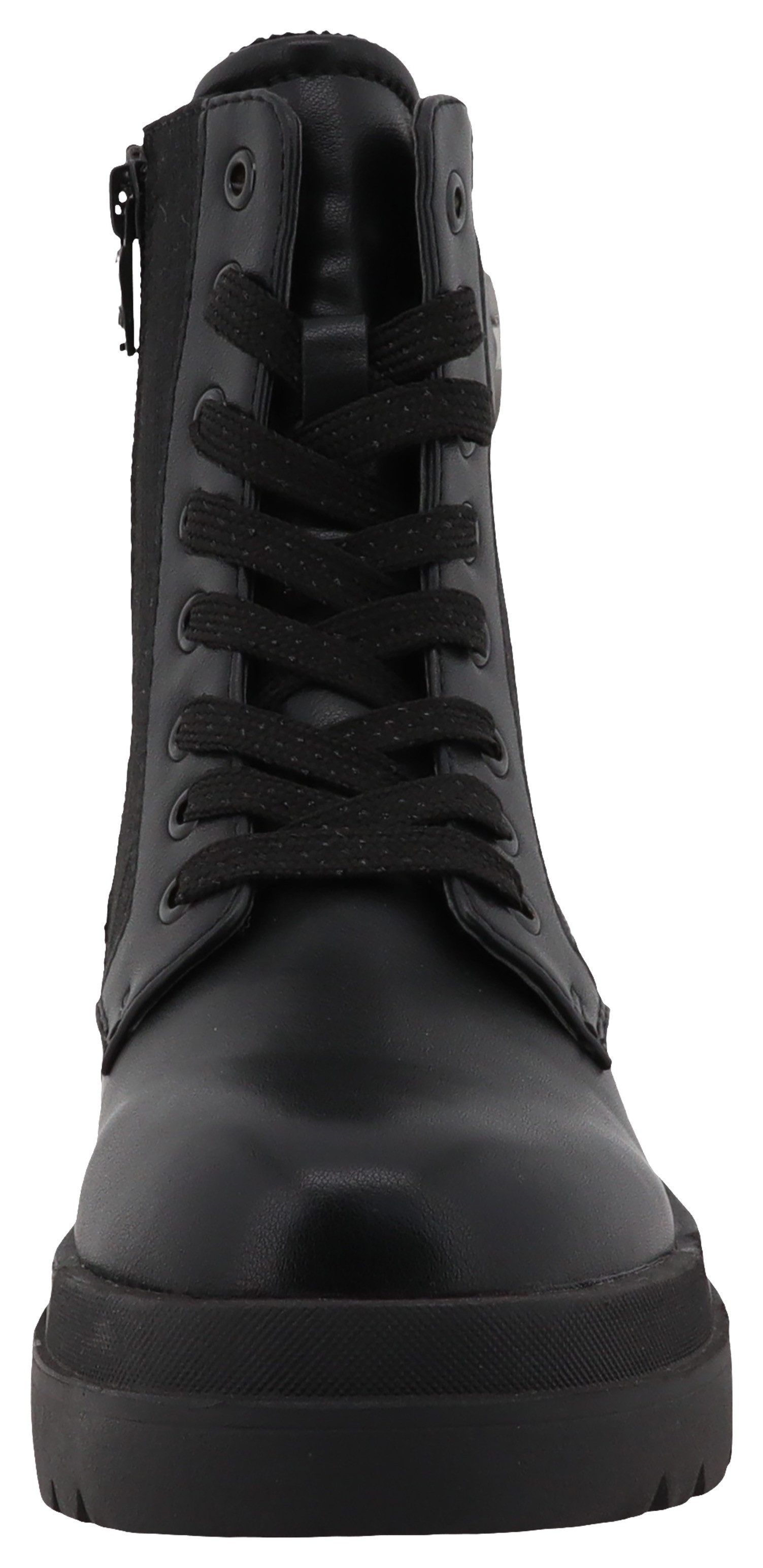 Tom Tailor Veterschoenen blokhak, veterschoen, enkellaars in comfortabele breedte g (= breed)