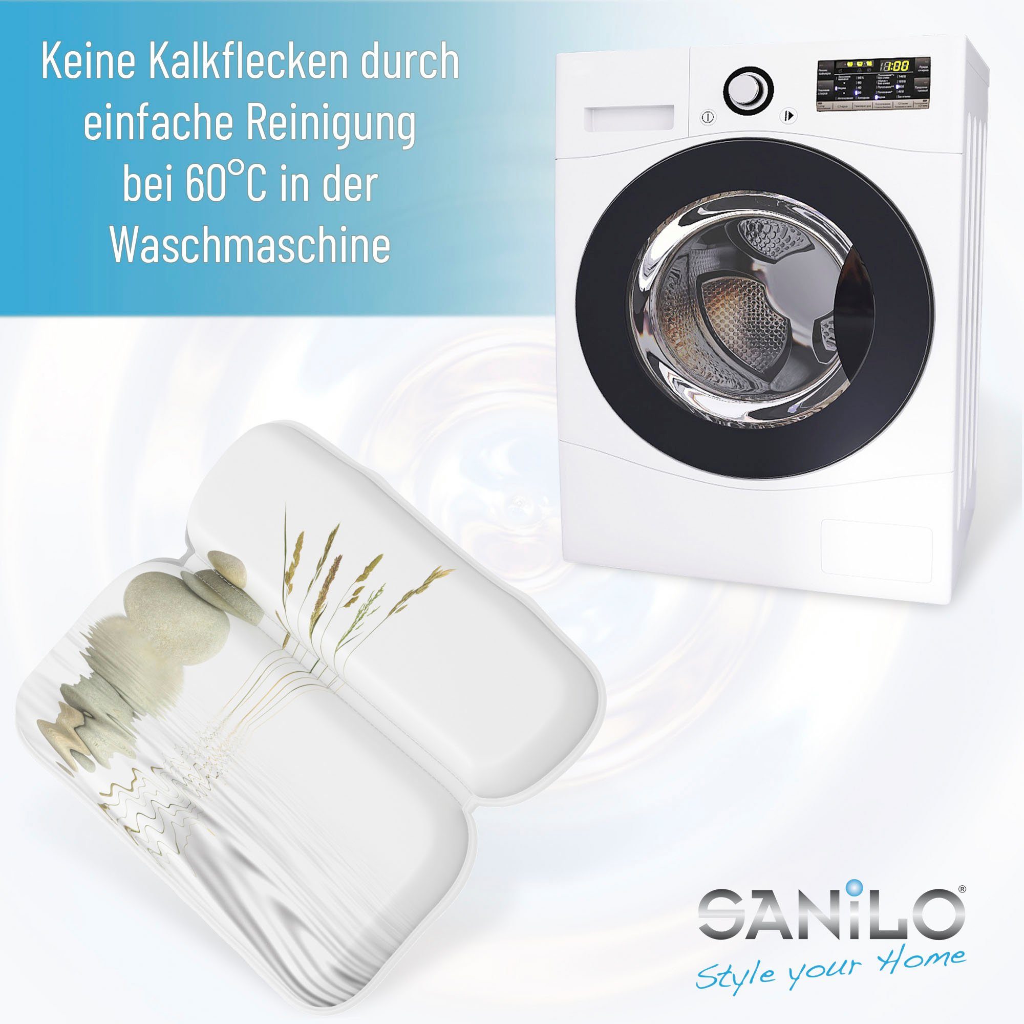 Sanilo Nekkussen Badkussen Balans comfortabel, antislip, volle kleuren, met 7 prima zuignappen
