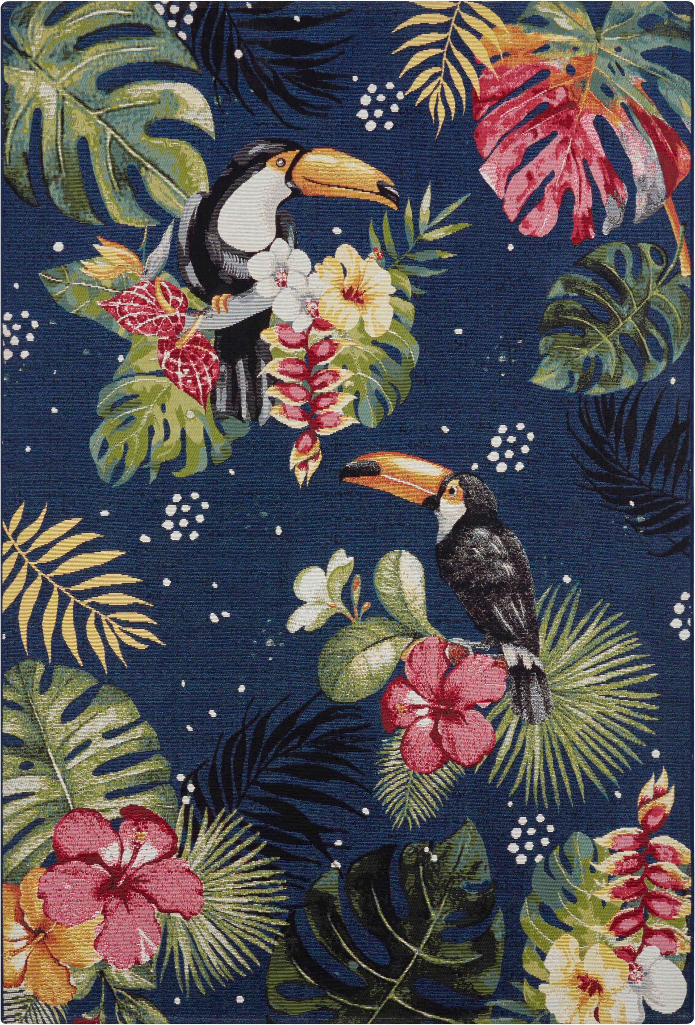HANSE Home Outdoorkleed Tropical Dream In-& outdoor, tapijt, weerbestendig, balkon, tuin, woonkamer, floraal