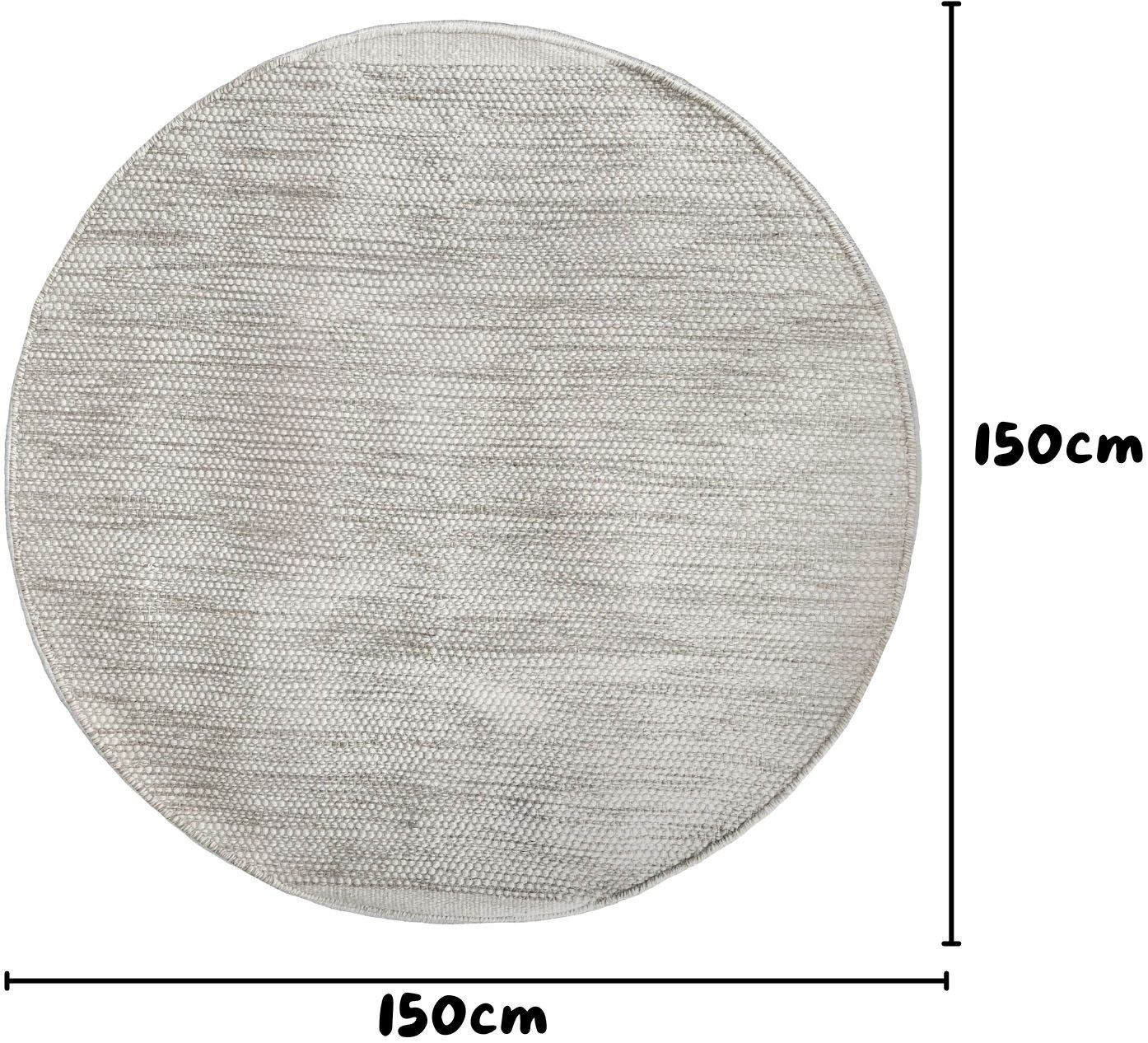 my home Wollen kleed Woolscape Omkeerbaar tapijt, handgeweven kwaliteit, gemêleerd, 100% wol, woonkamer