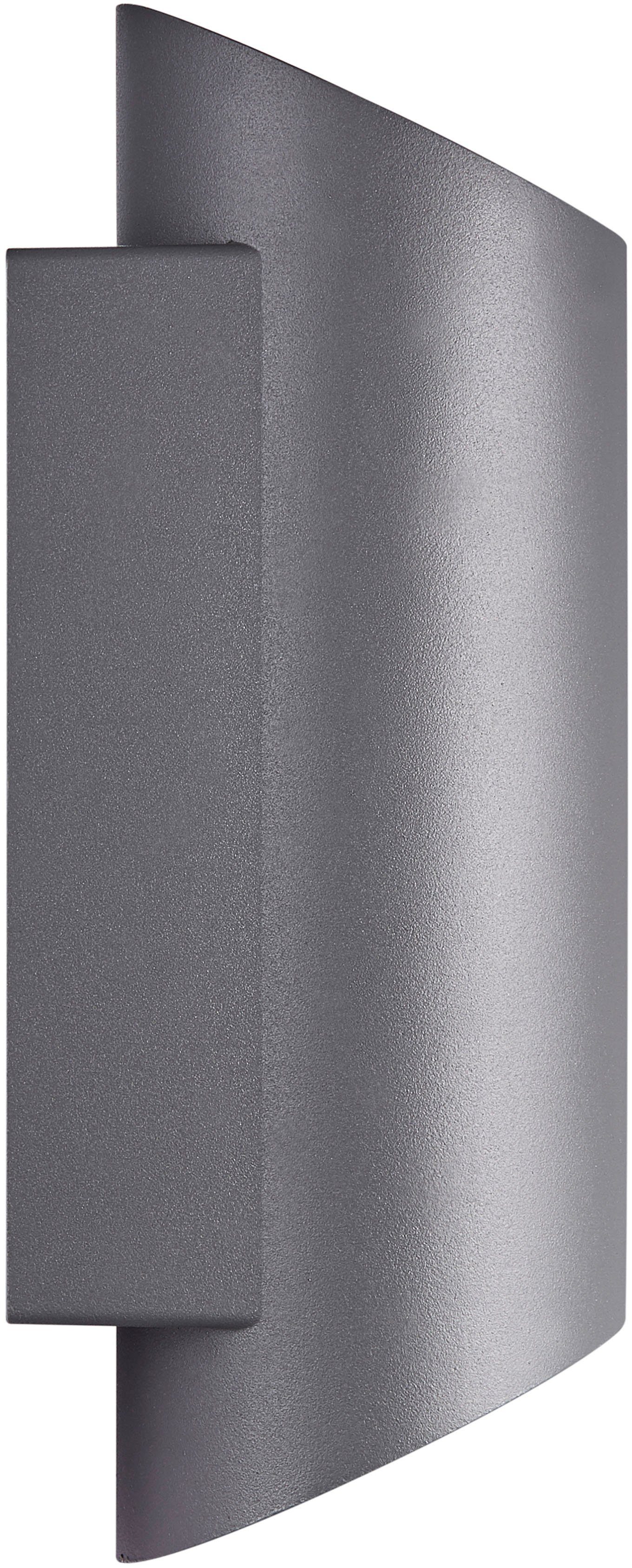 Nordlux Wandlamp voor buiten Nico Round Licht zowel naar boven als beneden, aluminiumkast (1 stuk)