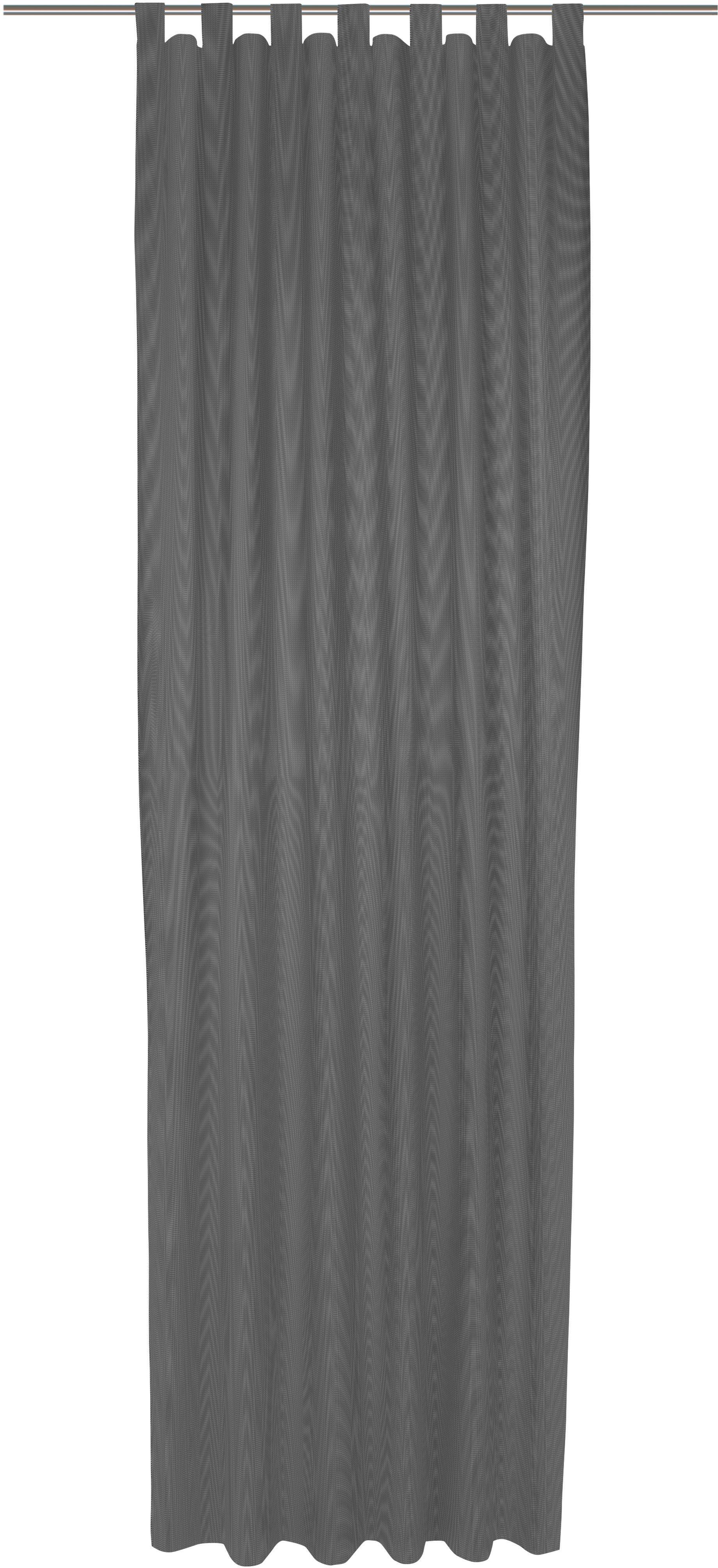Wirth Gordijn Uni Collection (1 stuk) kant & klaar gordijnen maat 142 cm x 165 cm zwart