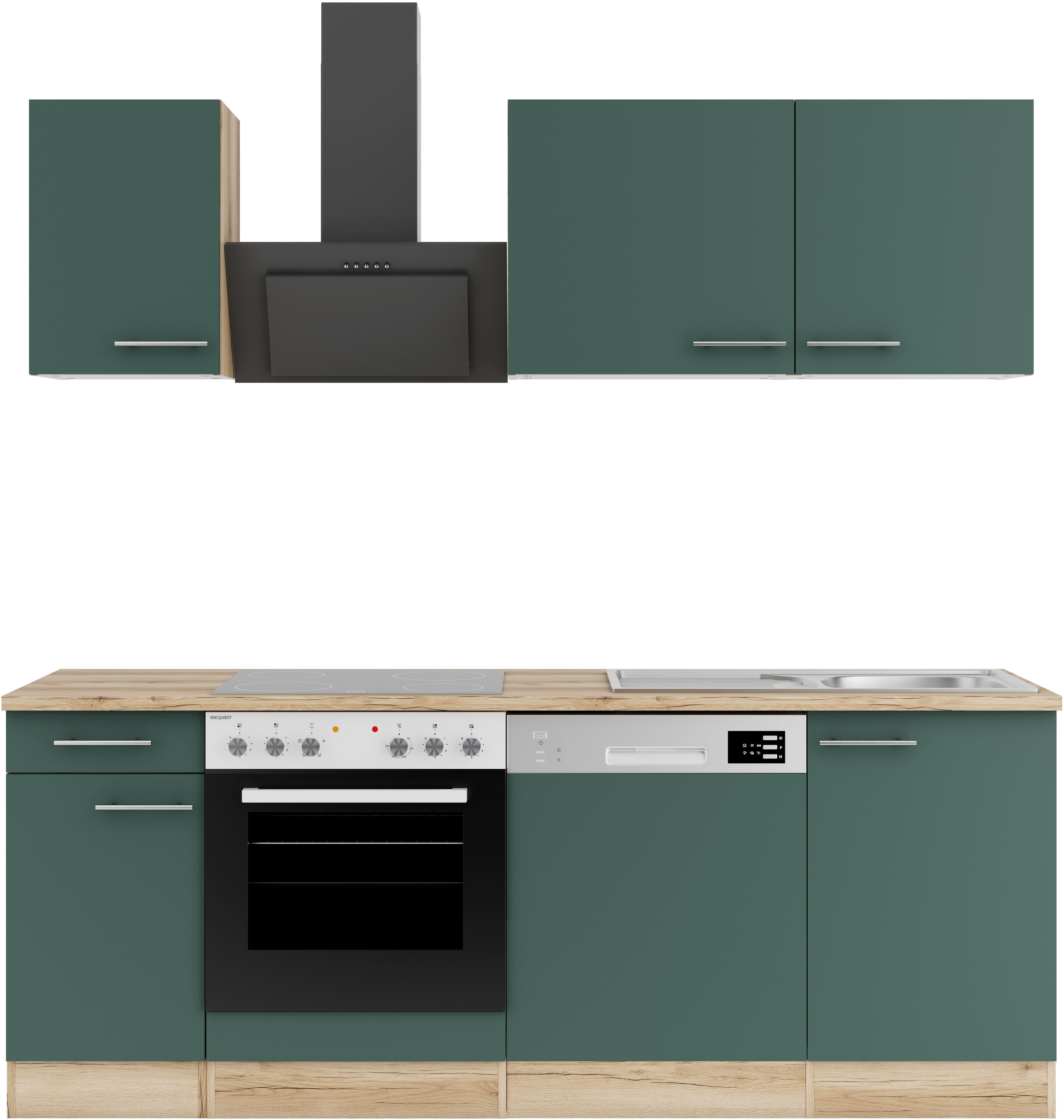 OPTIFIT Keuken Bella Breedte 210 cm, optioneel met elektrische apparaten