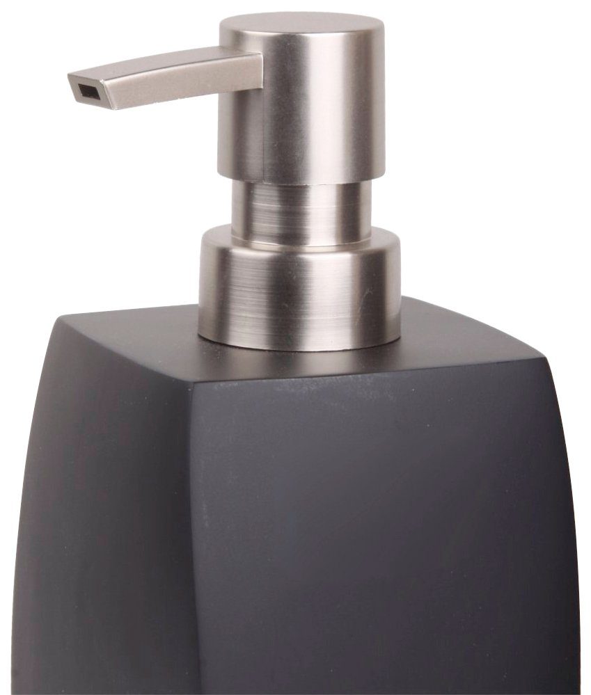 Sanilo Set badkameraccessoires Wave Black bestaand uit zeepdispenser en toiletborstel, mat (combi-set, 2-delig)