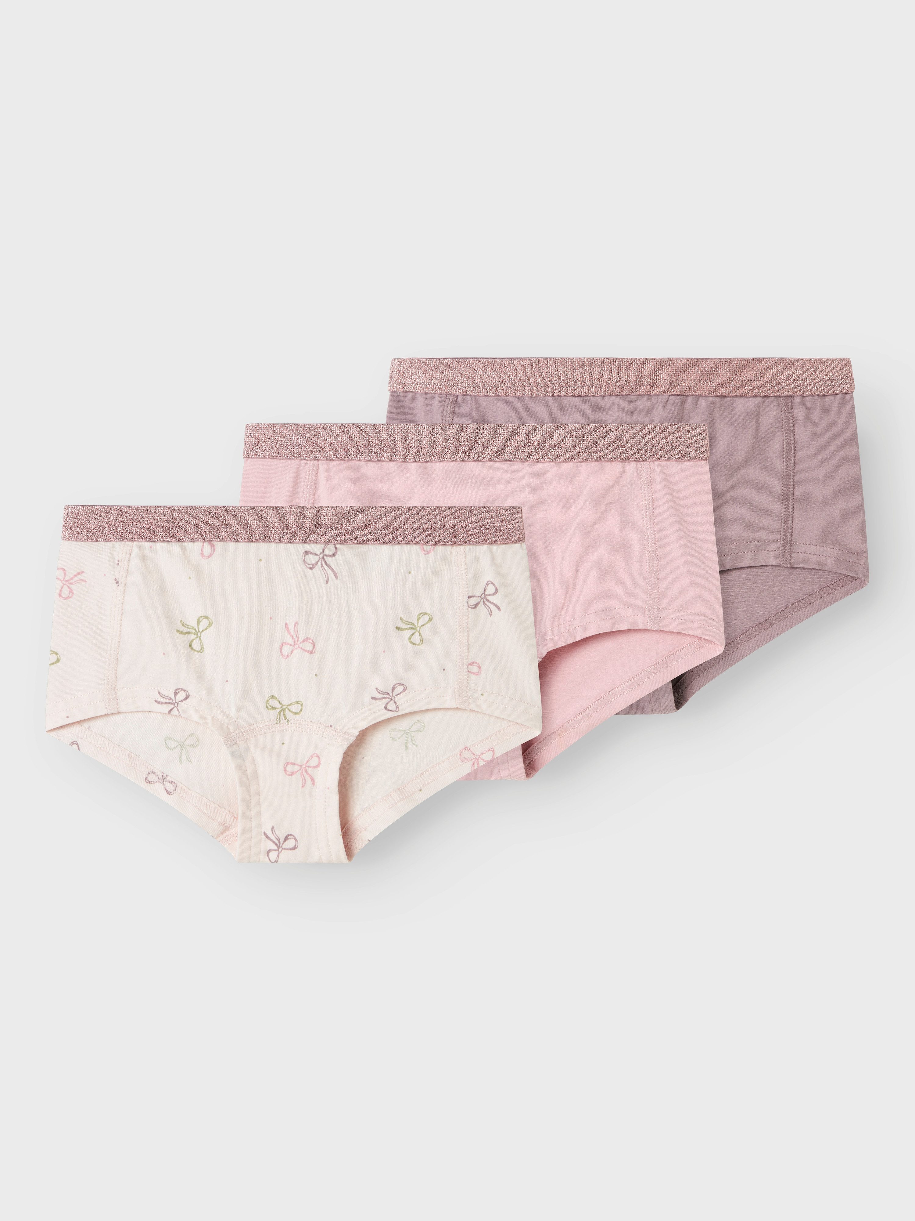 Name It Hipster NKFHIPSTER 3P BARELY PINK BOW NOOS (set, 3 stuks)