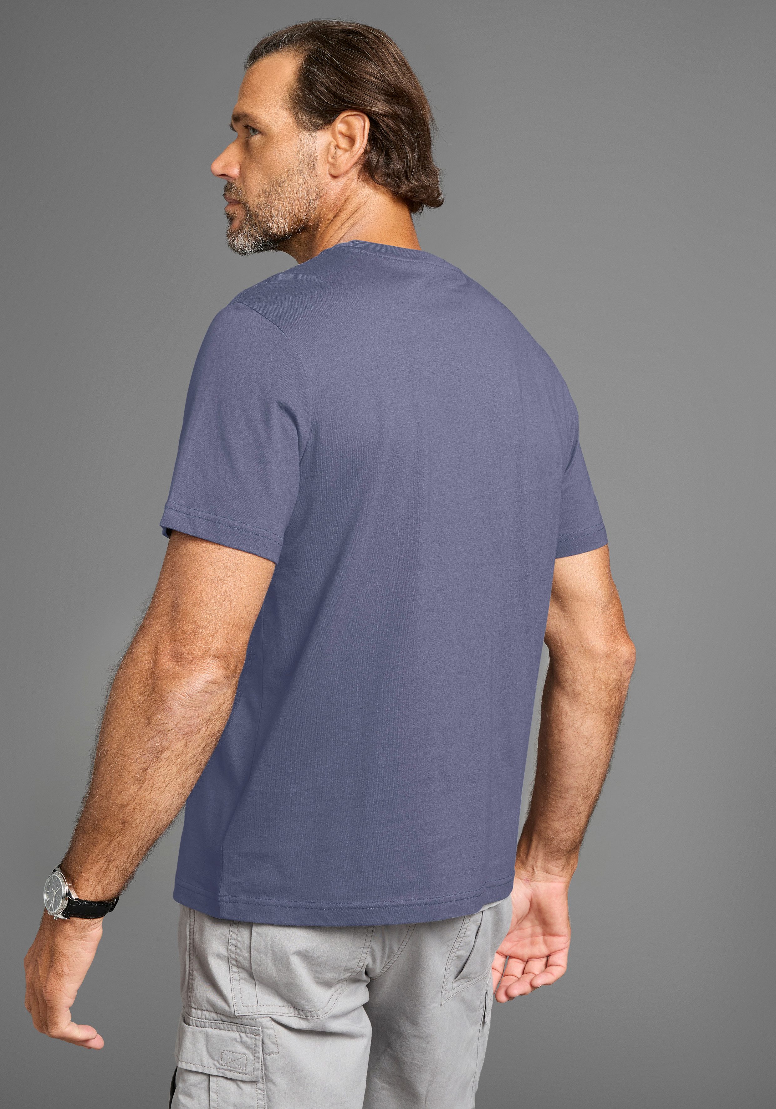 Man's World T-shirt met groot sportief logo-print