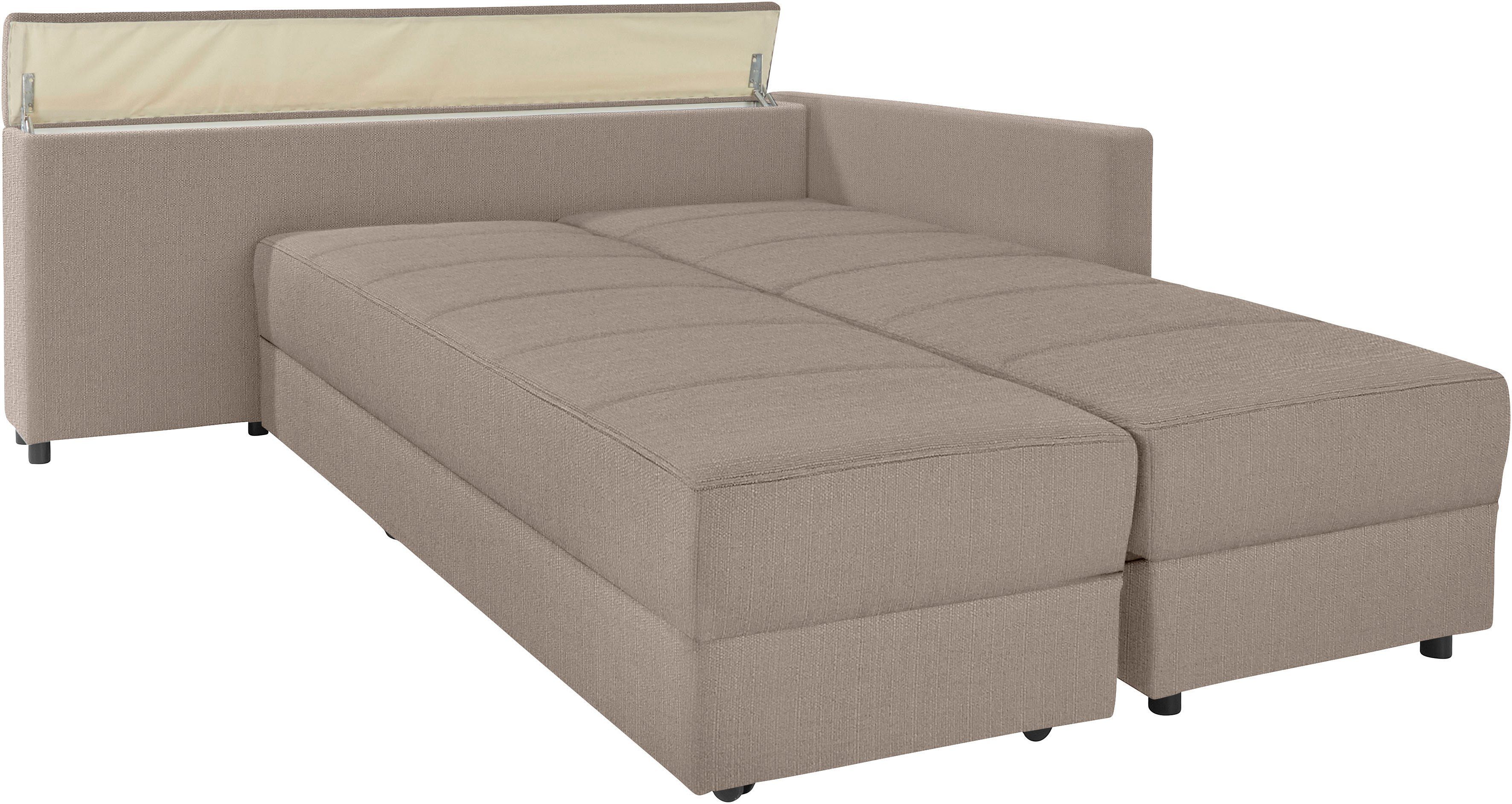 LOOKS BY WOLFGANG JOOP Hoekbank LooksIII L-vorm door draaifunctie tot bed verwisselbaar, inclusief opbergvak