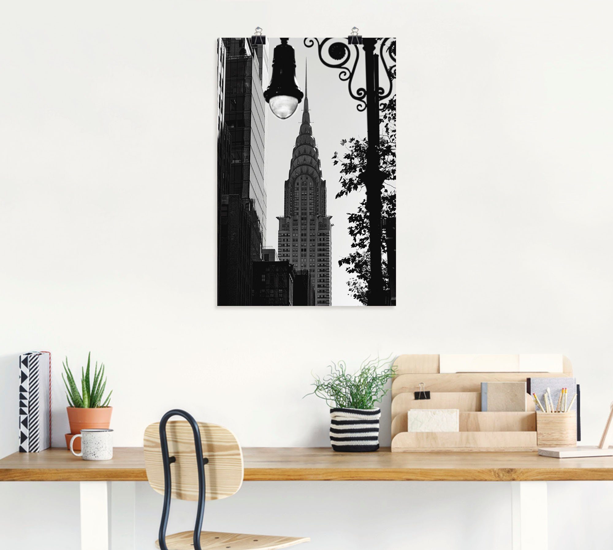 Artland Artprint New York Chrysler Building als artprint van aluminium, artprint voor buiten, poster in diverse formaten