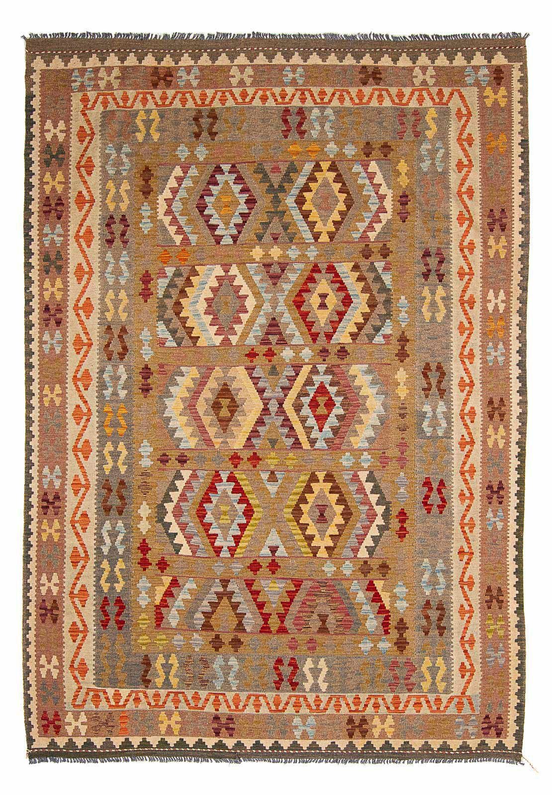 morgenland Wollen kleed Kelim Maimene Nomadisch 296 x 197 cm Omkeerbaar tapijt