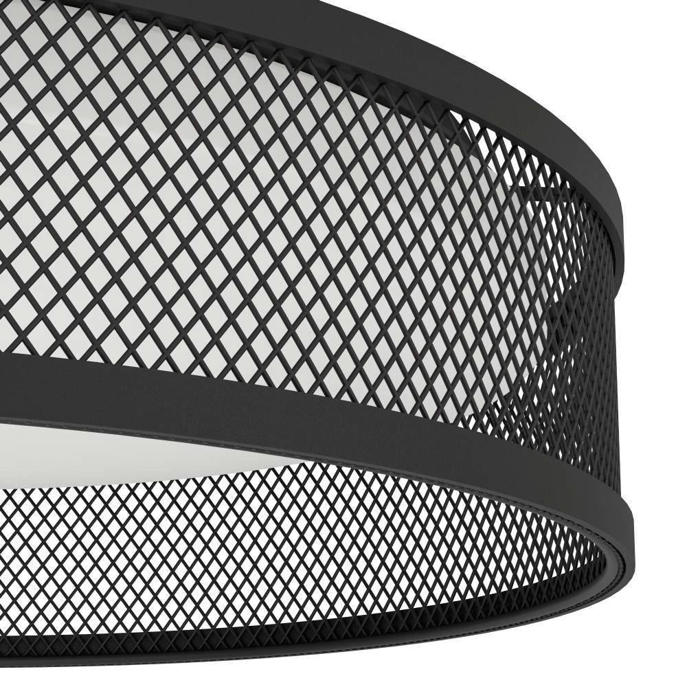 EGLO Plafondlamp LUPPINERIA Plafondlamp, metaal in zwart en kunststof in wit, Ø 38,5 cm (1 stuk)