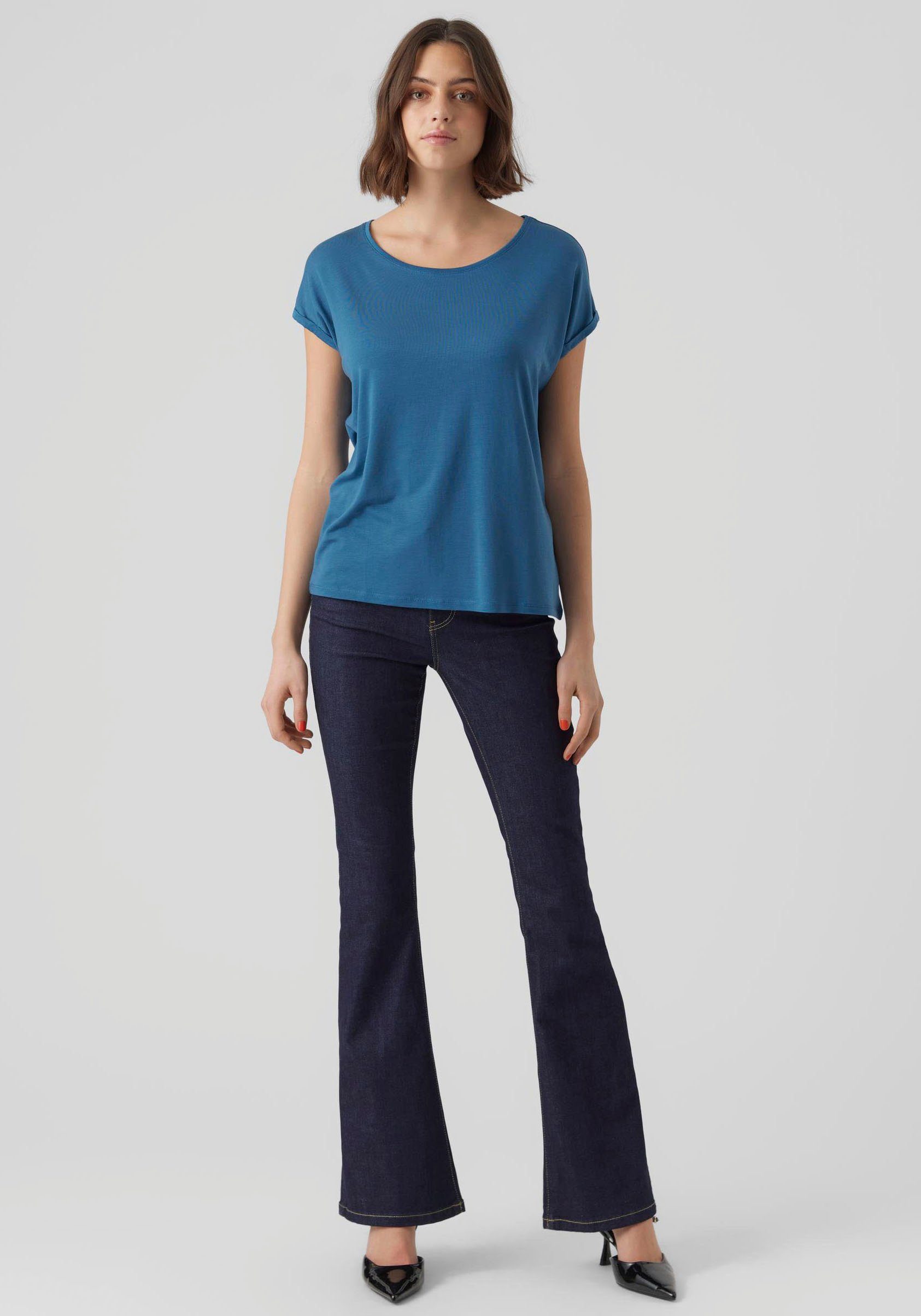 Vero Moda Shirt met ronde hals VMAVA PLAIN SS TOP GAJRS NOOS