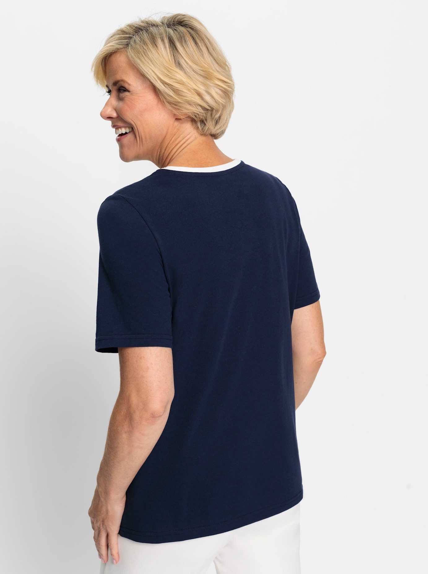Classic Shirt met ronde hals Shirt (1-delig)