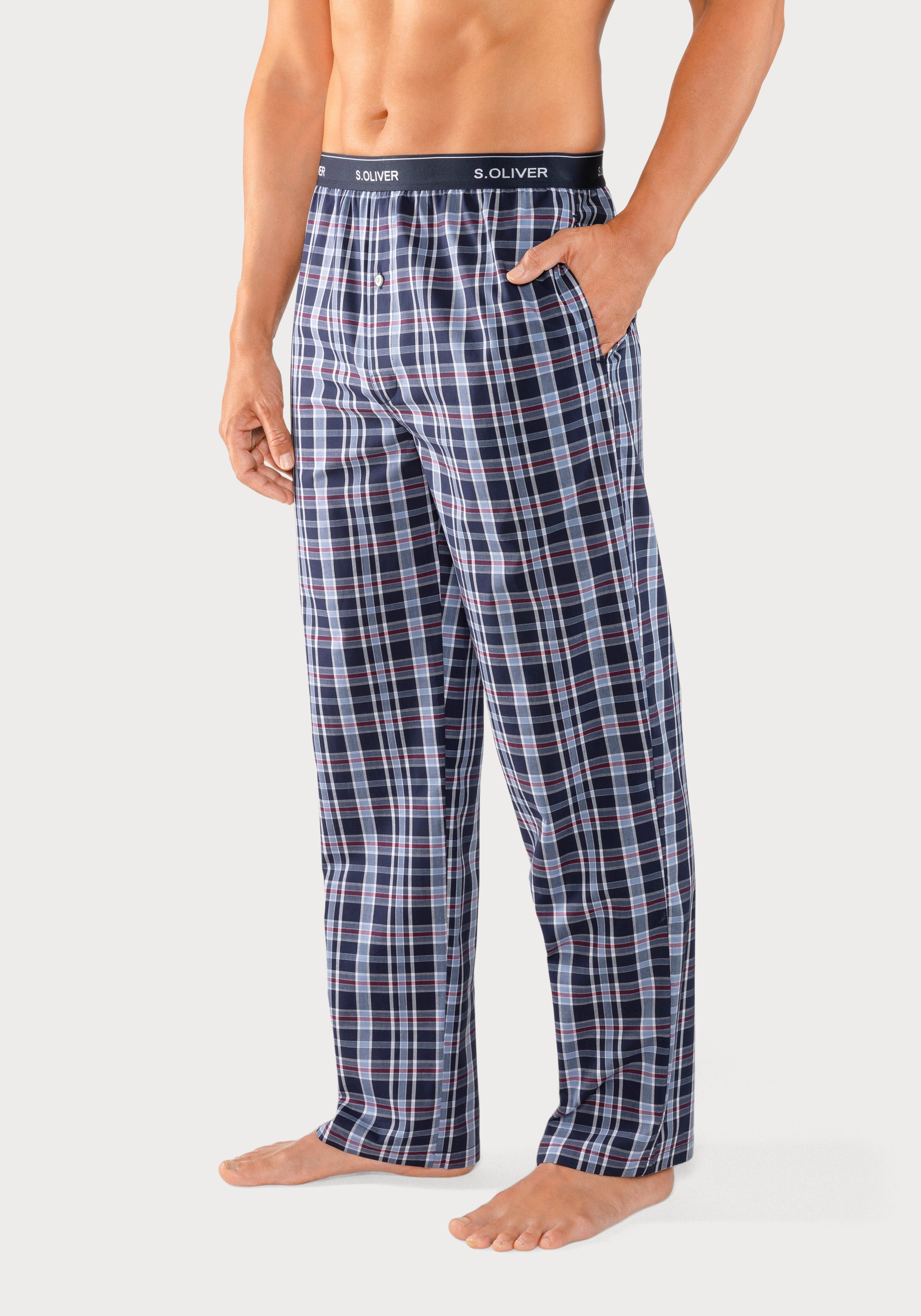 s.Oliver RED LABEL Beachwear Geweven broek met logo in de band