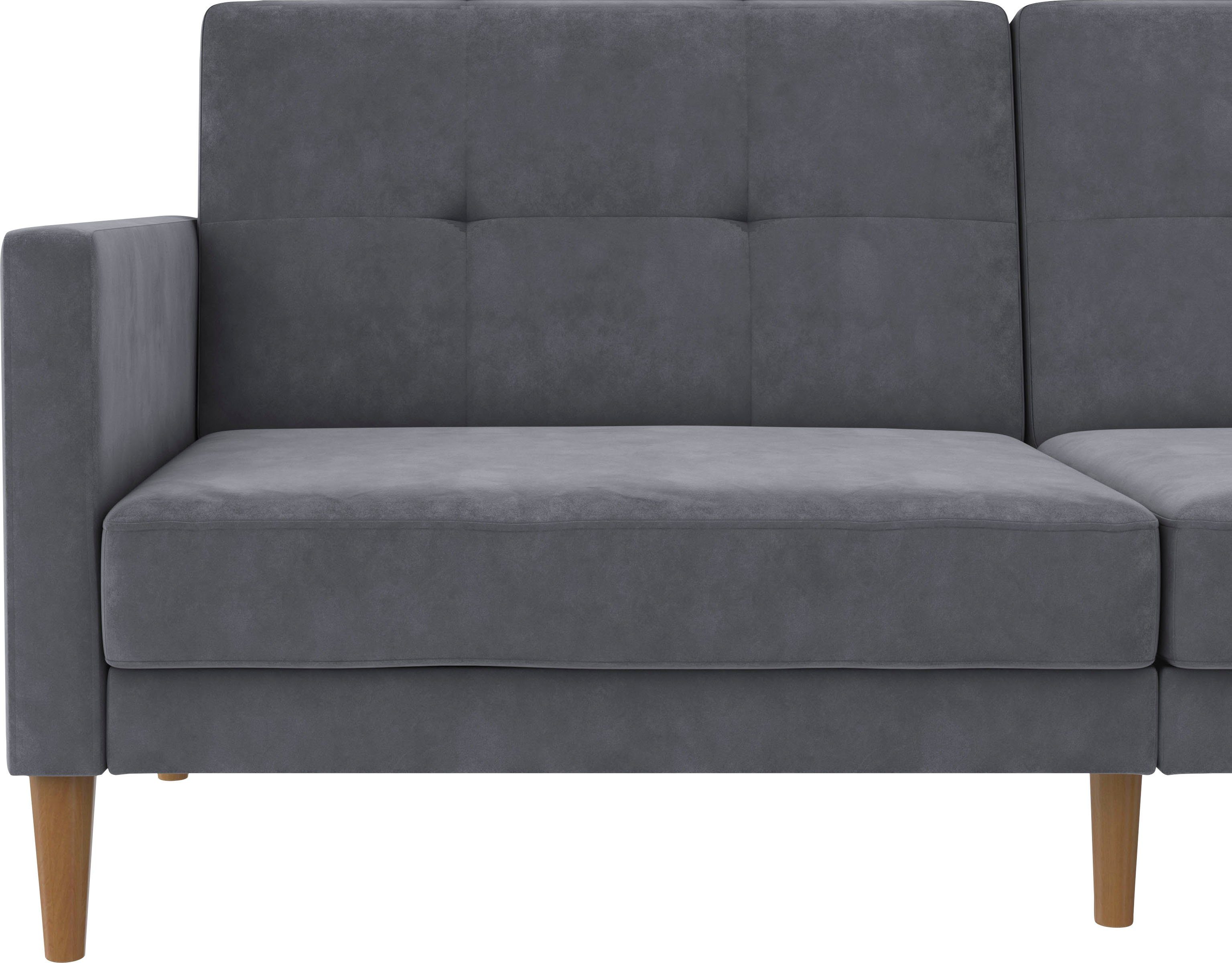 Dorel Home 3-zitsbank Lilly Bedfunctie, rugleuning 3-voudig verstelbaar, zithoogte 43 cm