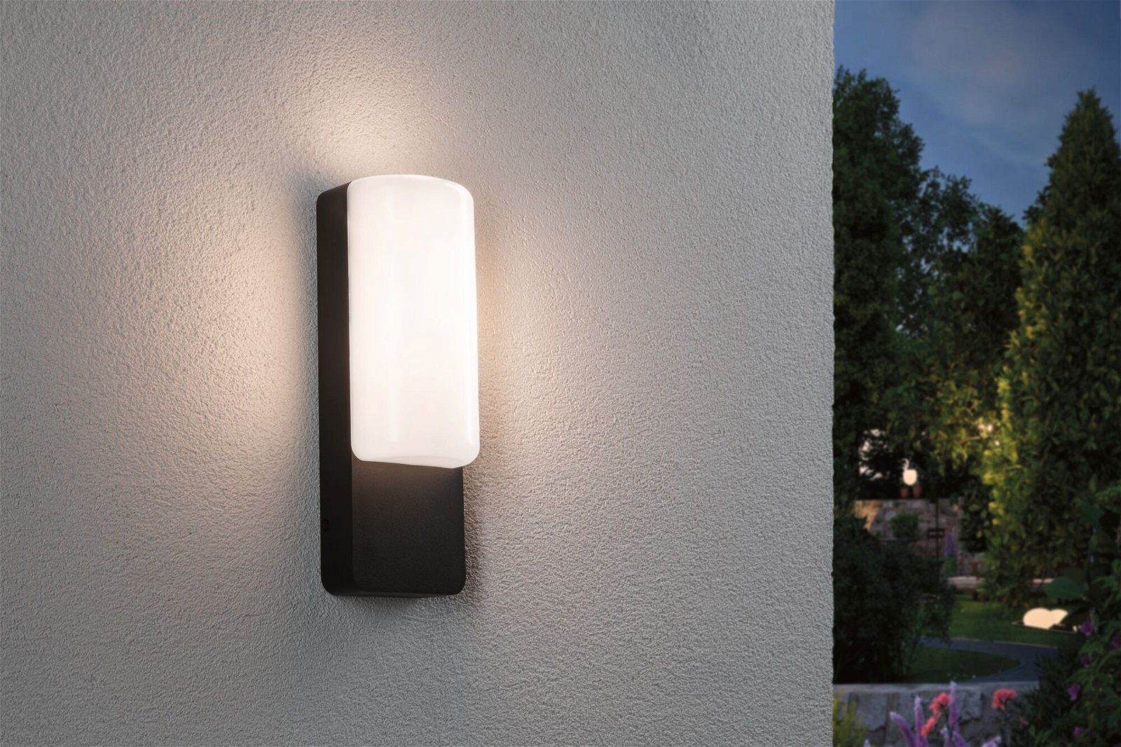 Paulmann Led-wandlamp voor buiten Bonnie IP44 93x77mm 3000K 8,5W 560lm 230V antraciet aluminium (1 stuk)