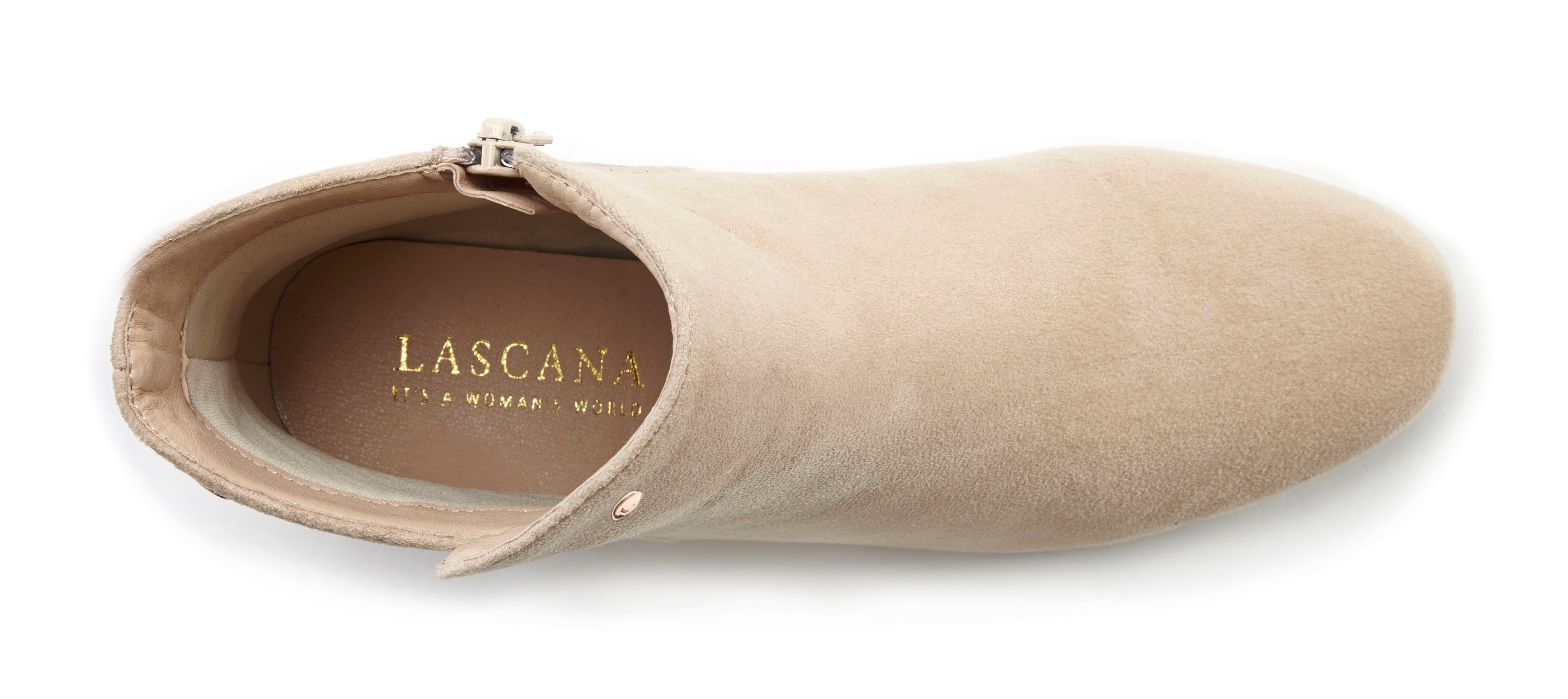 Lascana Laarsjes met comfortabele blokhak, enkellaarsjes, laarzen vegan