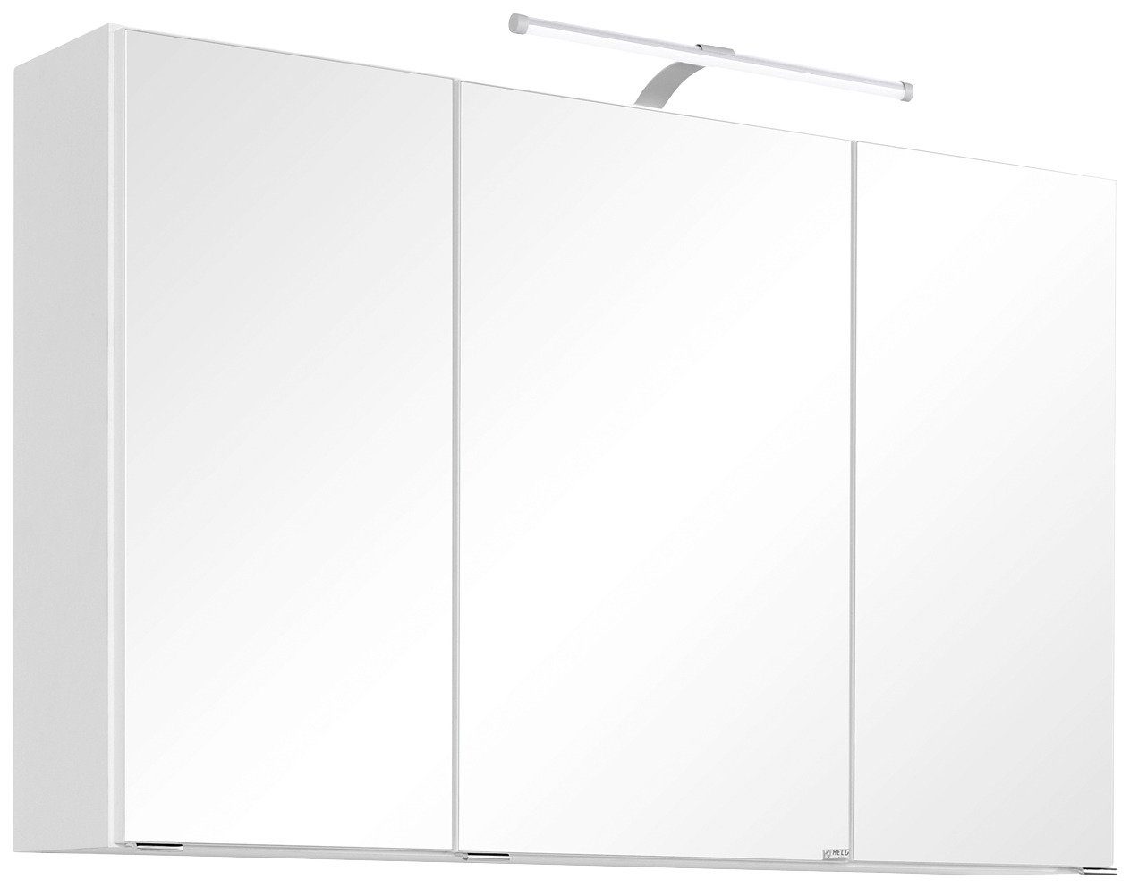 welltime Badkamerserie Florida Breedte 100 cm, wastafelonderkast in gebogen model (2-delig)