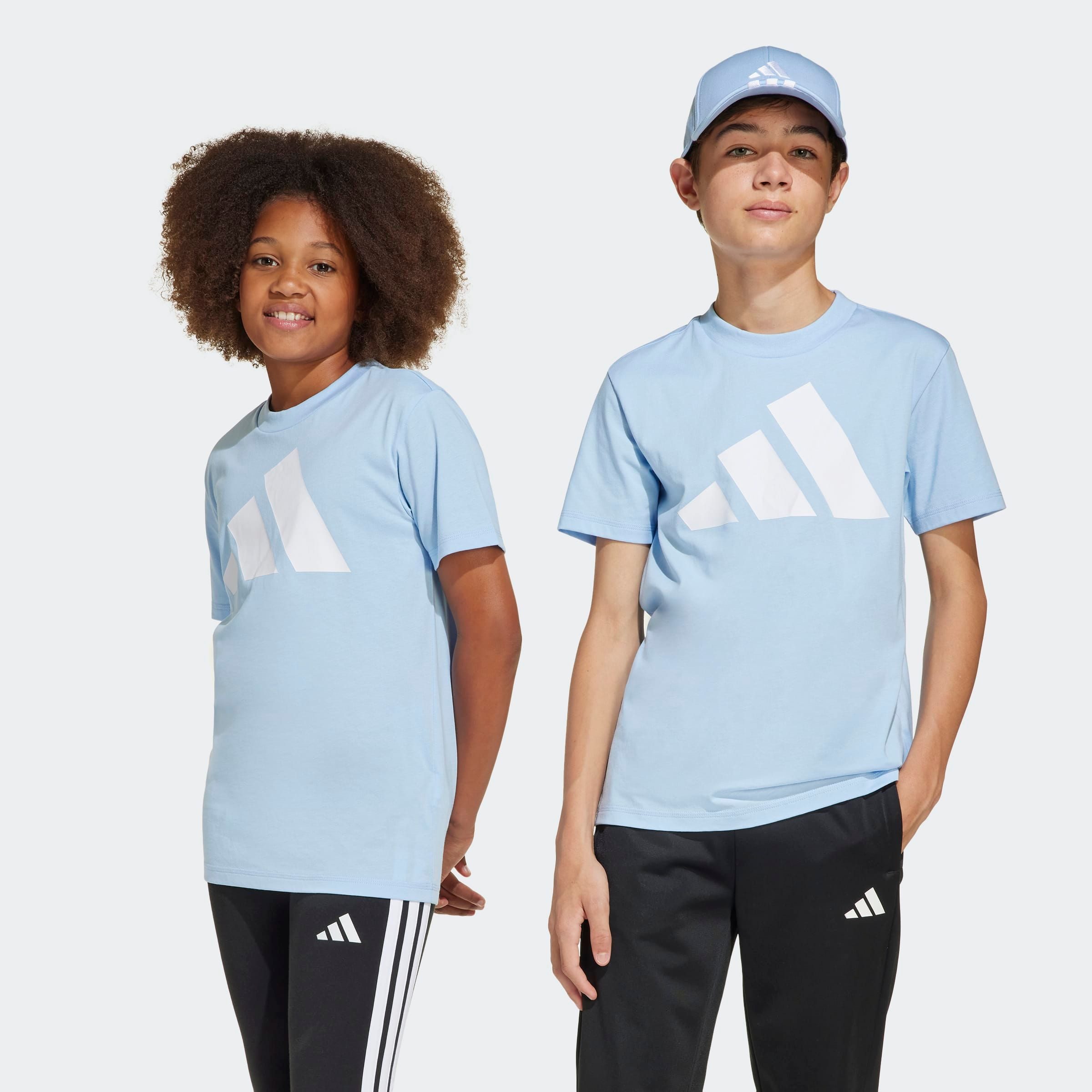 adidas Sportswear T-shirt J BL TEE 160 jongens t-shirts maat 140 blauw