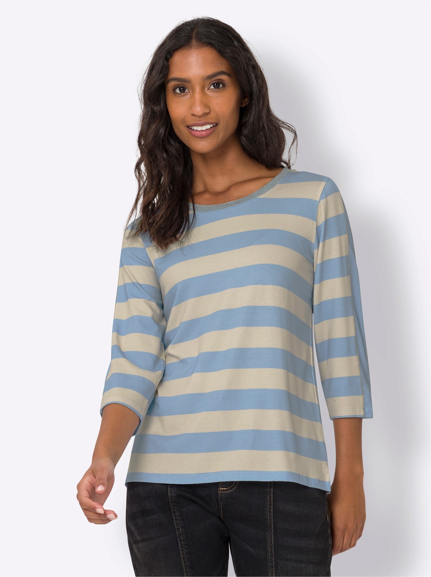heine Shirt met 3 4 mouwen Gedessineerd shirt (1-delig)