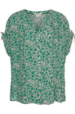 esprit curvy gedessineerde blouse groen