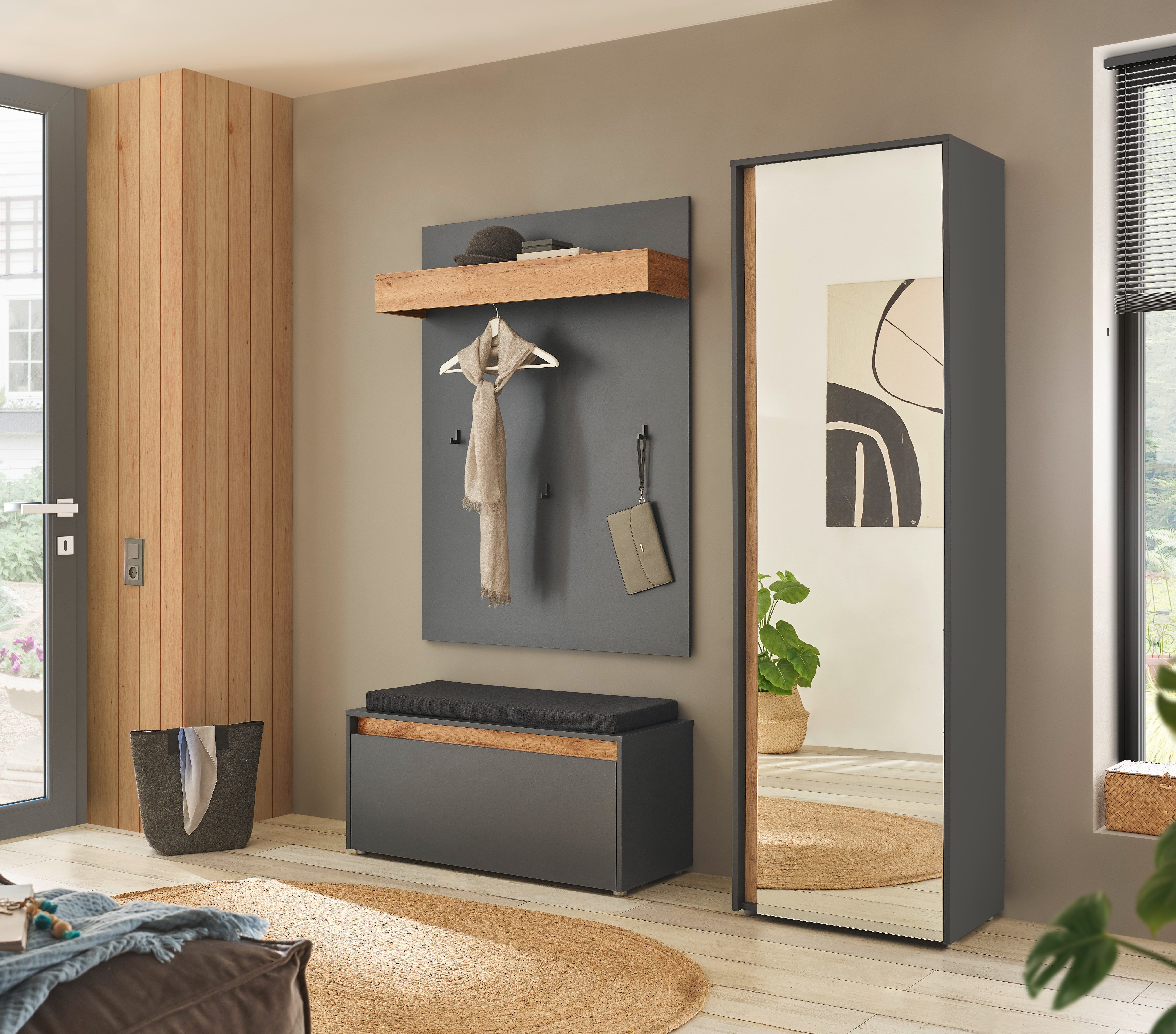 INOSIGN Halmeubelset GIRON/ CiTY, Garderobe in Wotan Eik, moderne garderobekast (complete set, 3-delig)