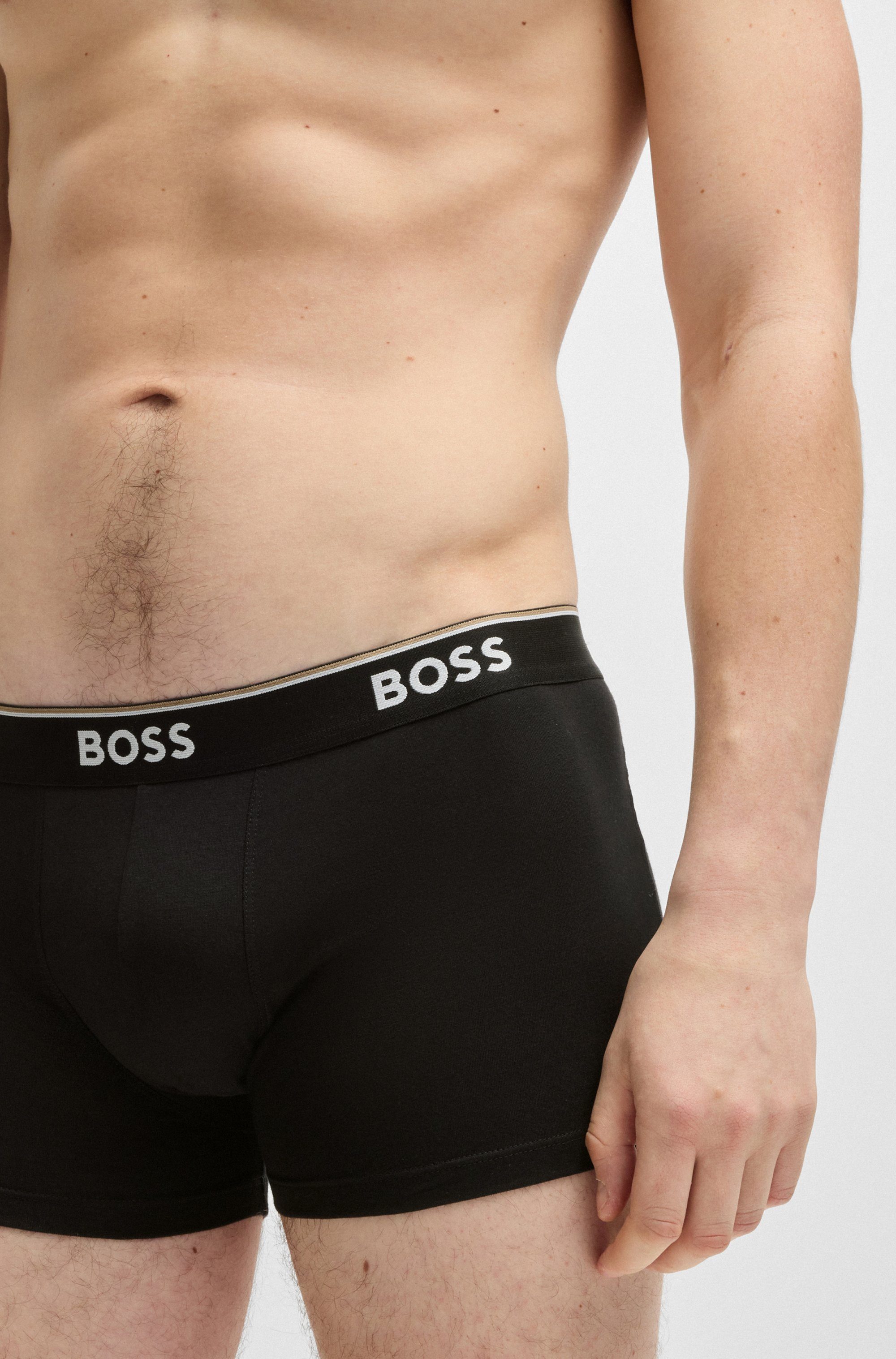 BOSS Boxershort TRUNK 3 PACK met boss opdruk op de tailleband (3 stuks)