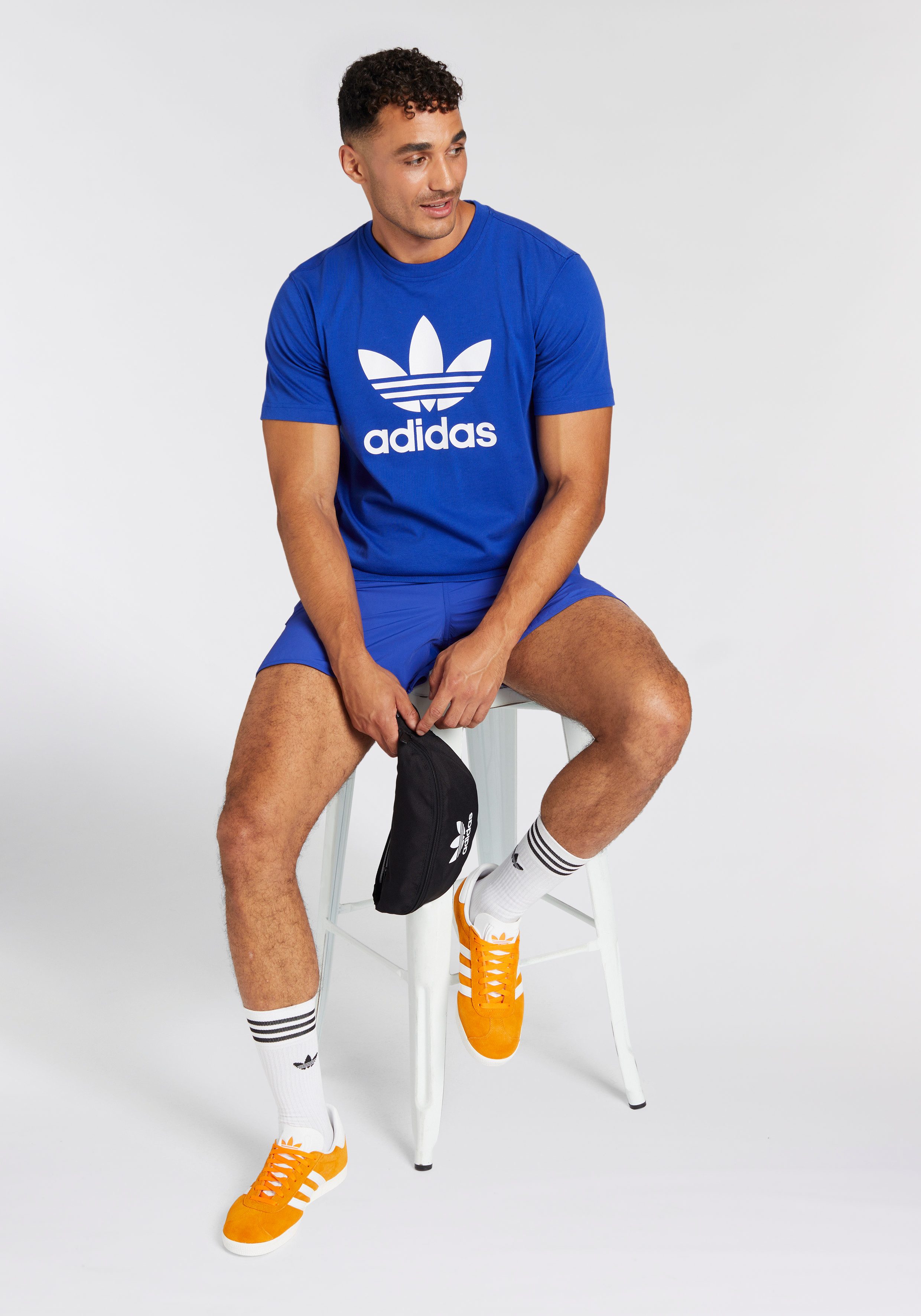 adidas Originals T-shirt TREFOIL T-SHIRT Basic shirt met grote trefoil logoprint