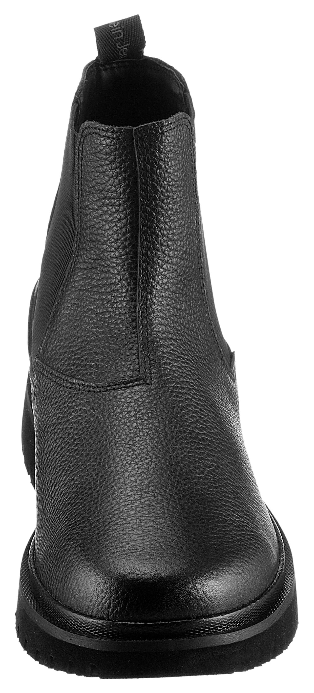 Calvin Klein Chelsea-boots EVA MID CHELSEA BOOT LTH , instappers, enkellaars met zij-ck-logo en aanhaallus