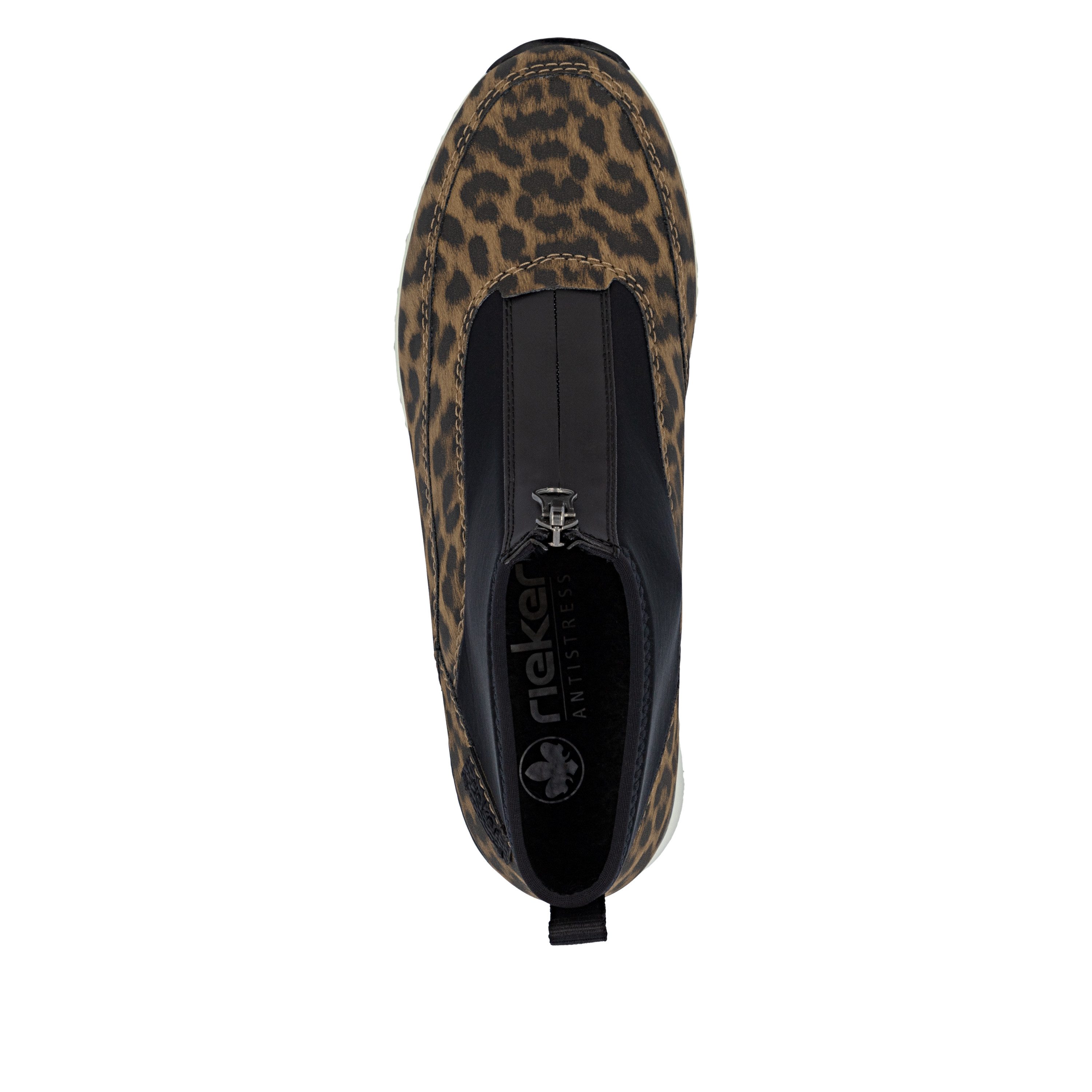 Rieker Boots zonder sluiting Enkellaarsjes, high top sneakers met ritssluiting aan de voorkant