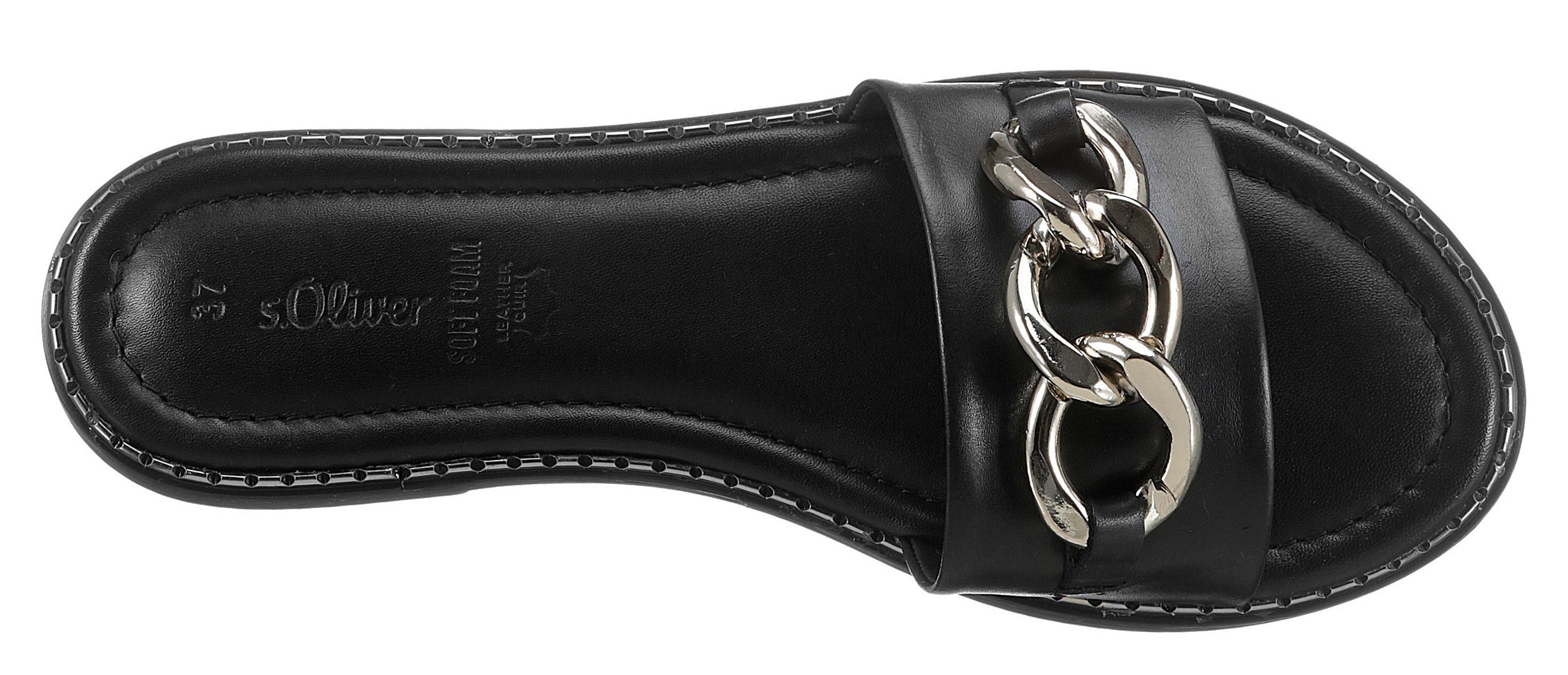 s.Oliver Slippers met sierketting