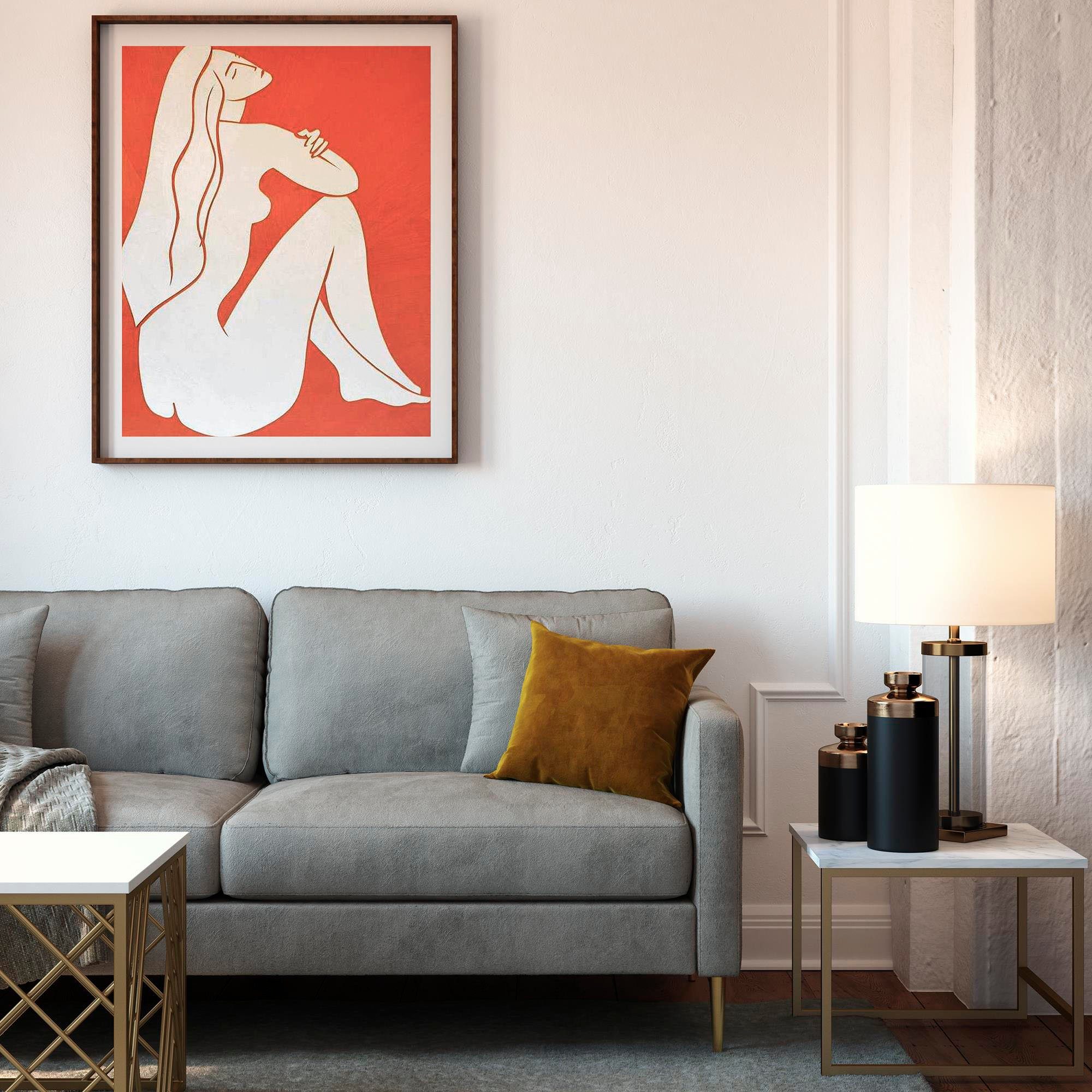 CosmoLiving by Cosmopolitan 3-zitsbank HIGHLAND gemakkelijk te onderhouden veloursovertrek, zacht verdikte zitting en rugleuning, zithoogte 46 cm (1 stuk)