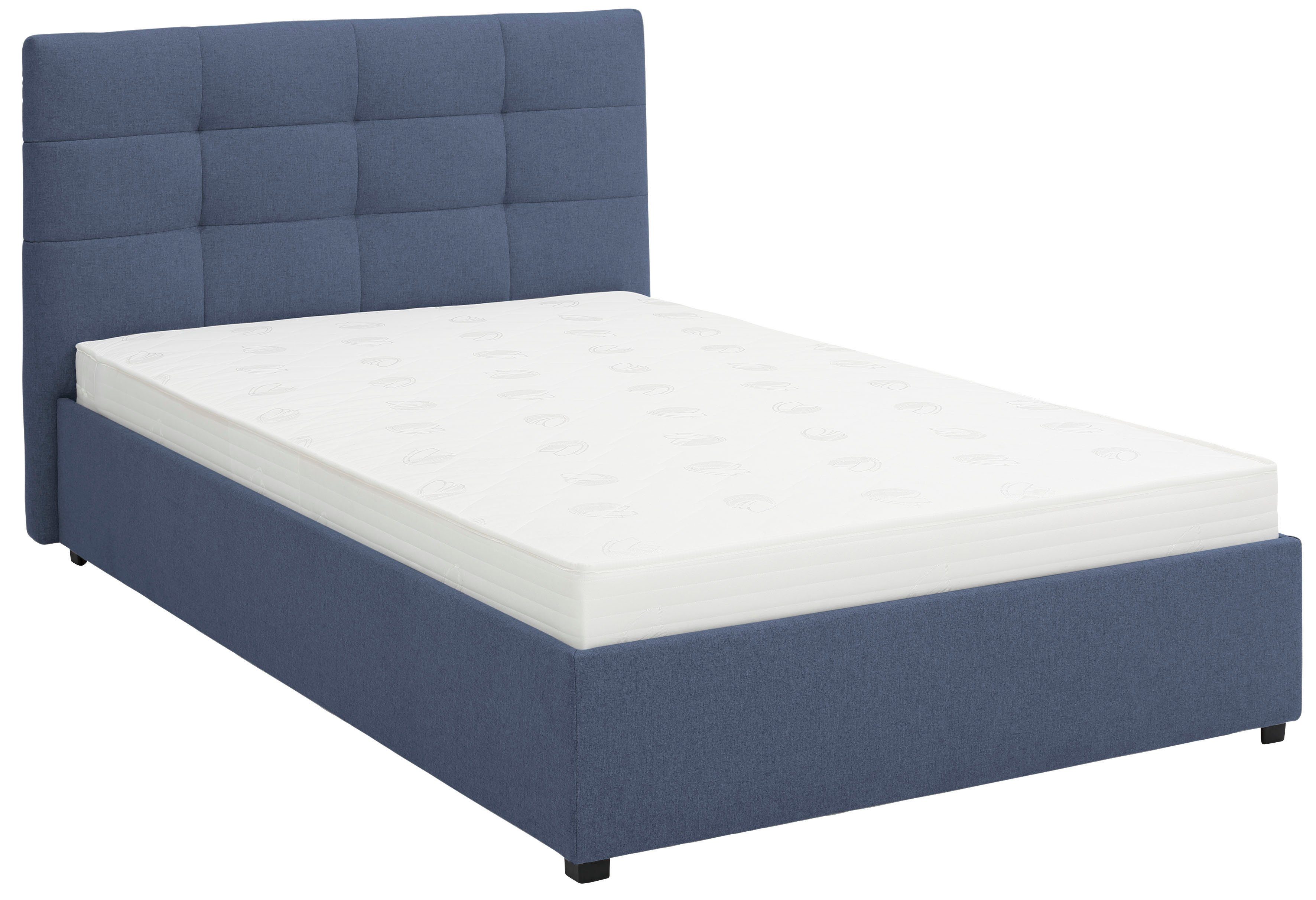 Lüttenhütt Gestoffeerd bed Endres met bedkist, naar keuze zonder matras/lattenbodem of incl. matras
