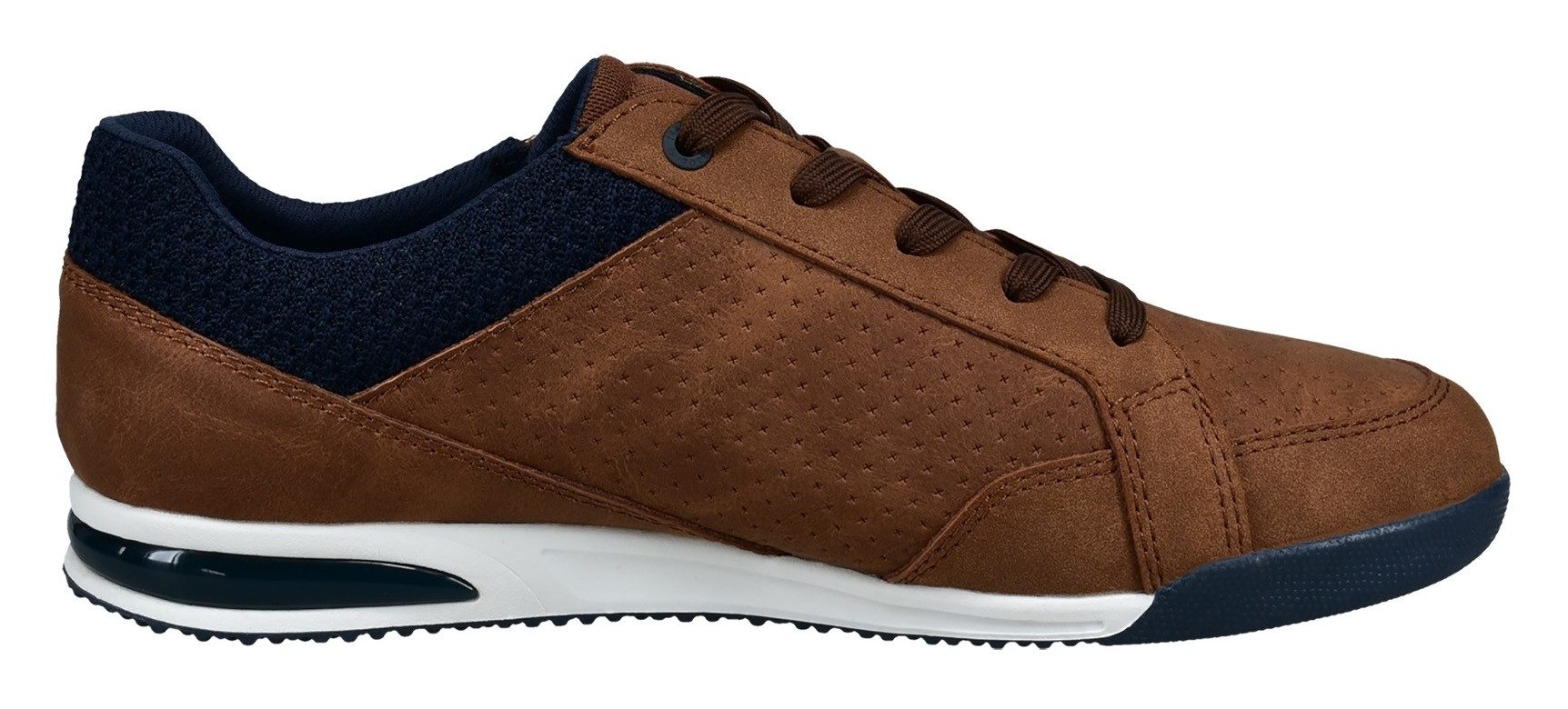 Bugatti Sneakers , veterschoen, lage schoen, vrijetijdsschoen met contrastafwerkingen