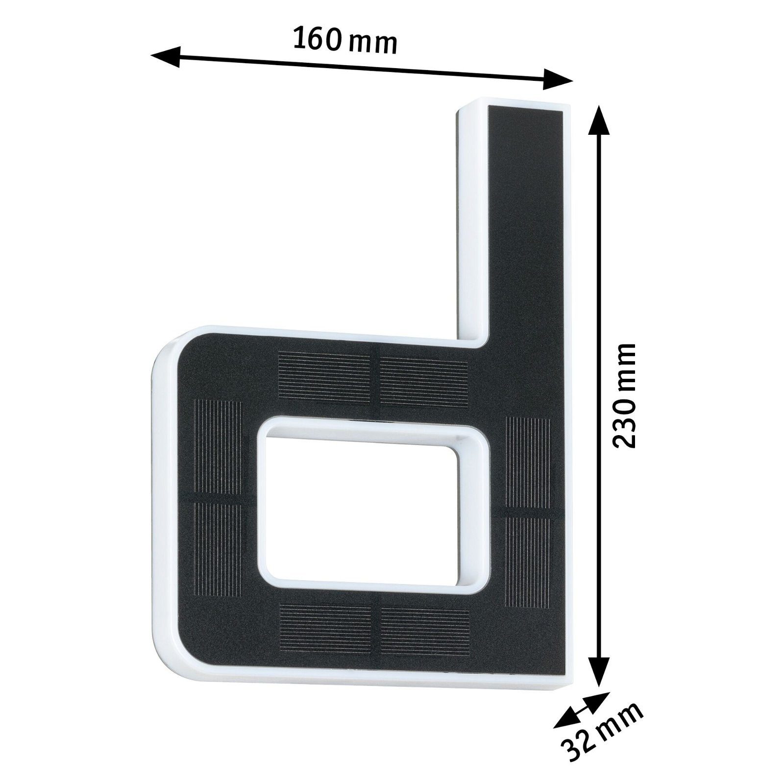 Paulmann Led-wandlamp voor buiten Solar Huisnummer LED-module, huisnummers, letters kiesbaar, accu verwisselbaar (1 stuk)
