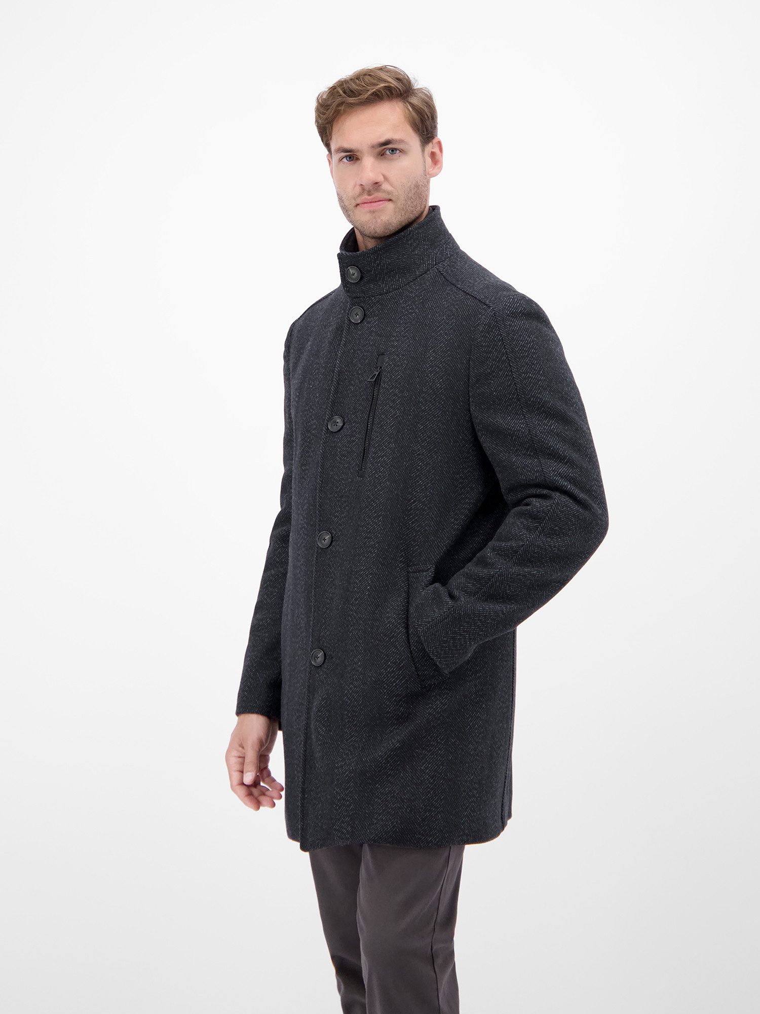 Lerros Wollen jas LERROS Heren-Mantel in wollook