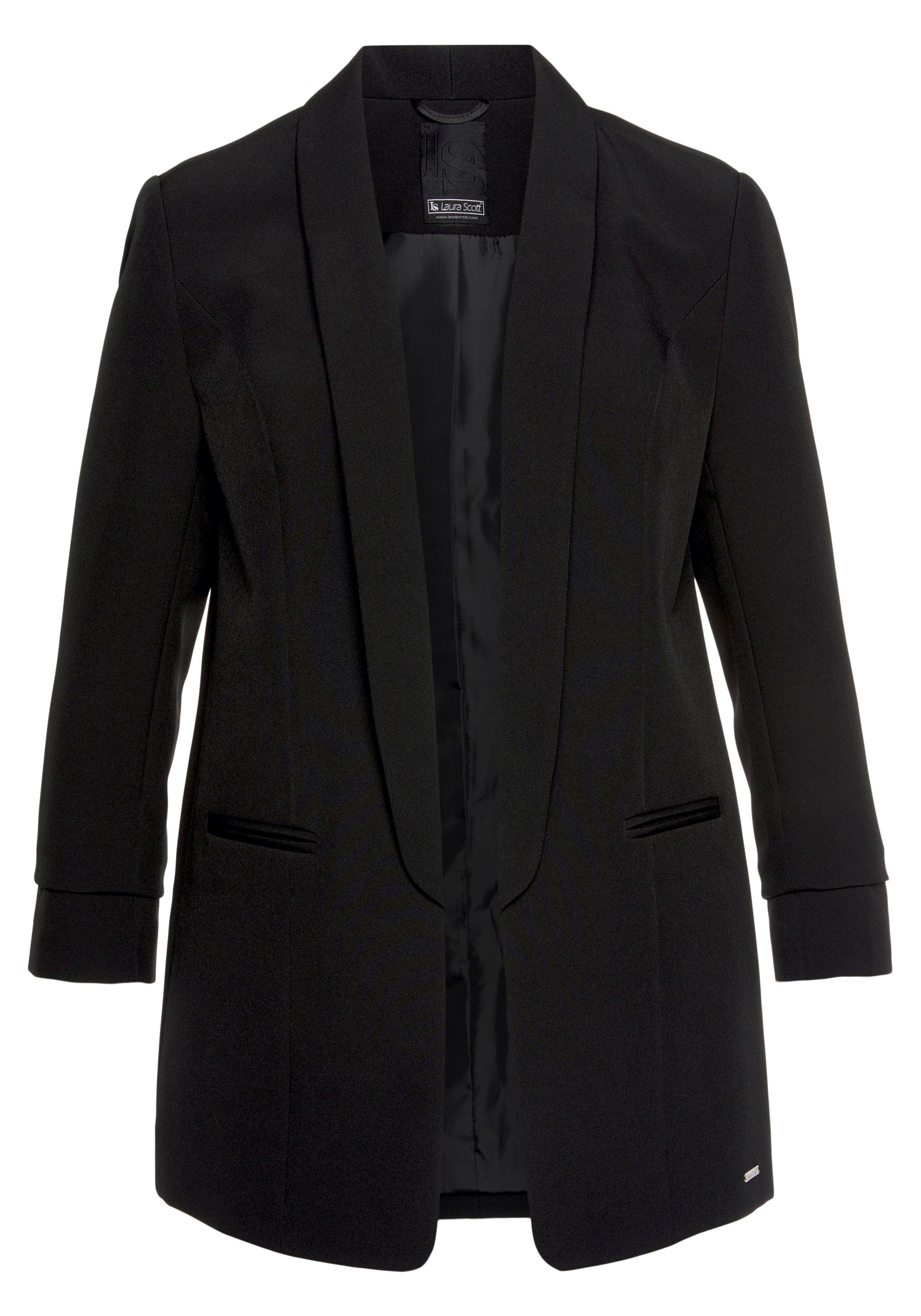Laura Scott Lange blazer met aangerimpelde mouwen