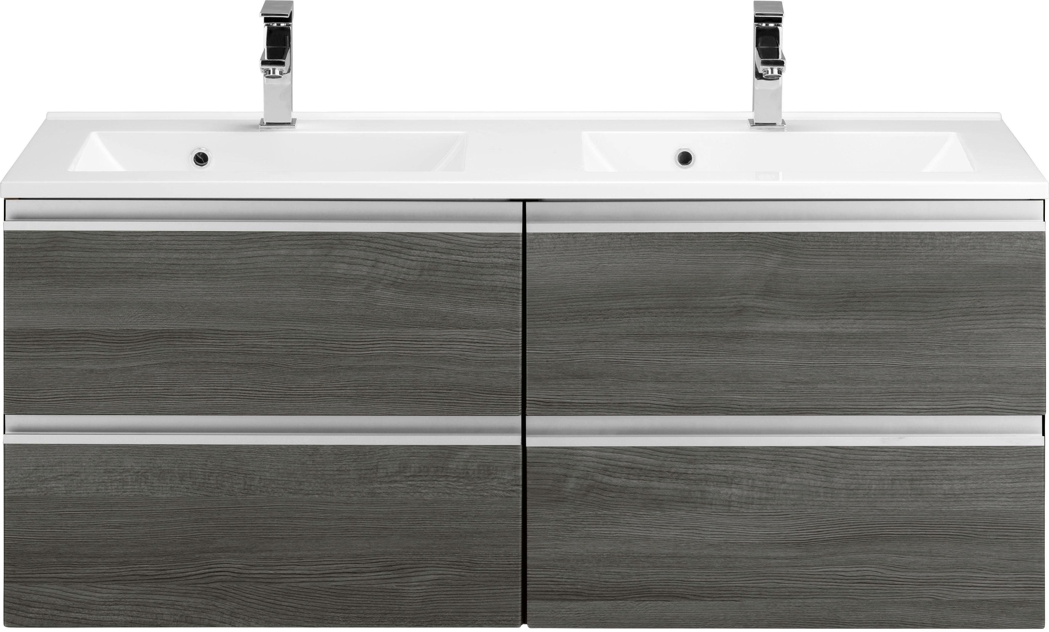 welltime Wastafelonderkast Ohio Badkamermeubel, wastafelonderkast inclusief wasbak, breedte 120 cm