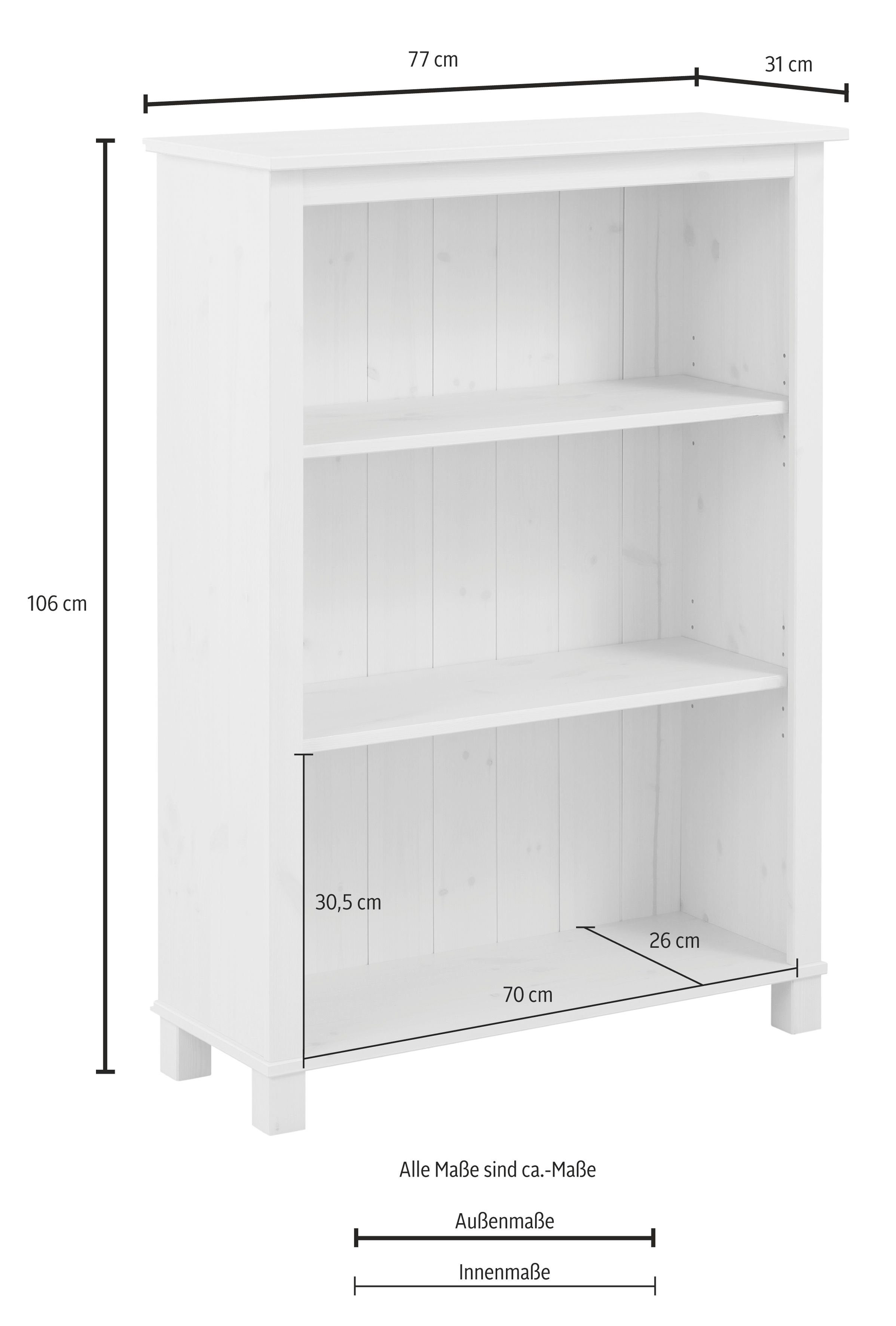 Home affaire Rek Pivo van mooi massief grenenhout, hoogte 106 cm