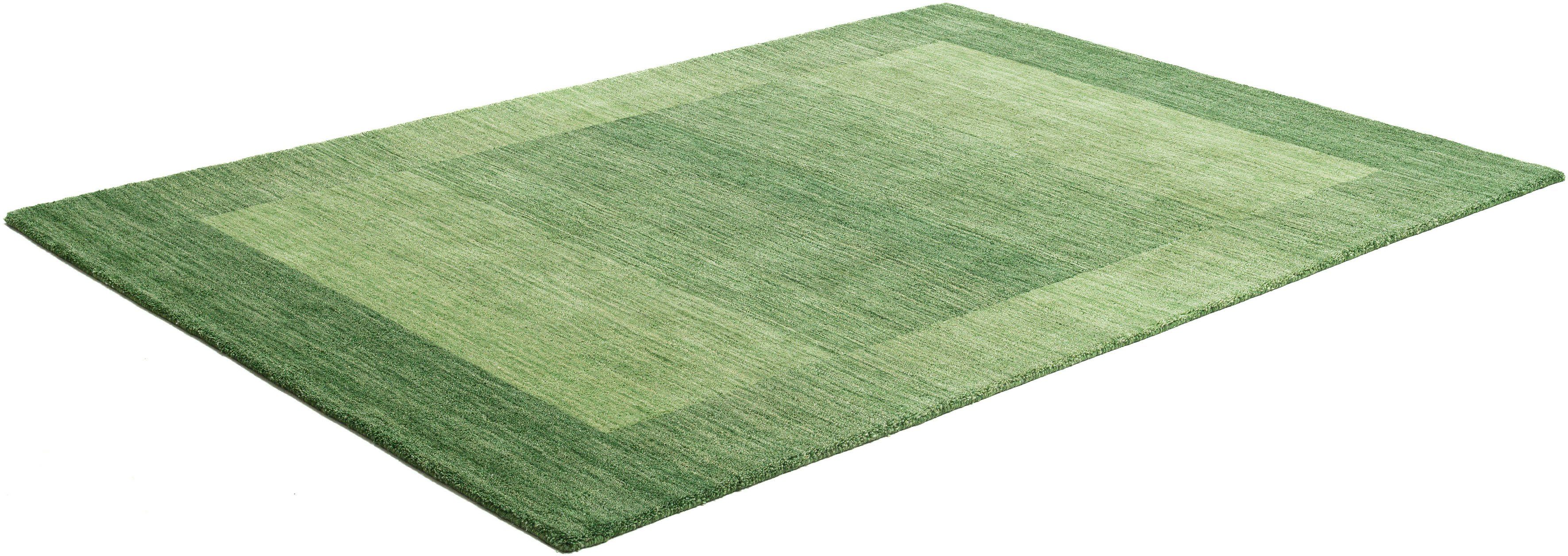 THEKO Wollen kleed Gabbeh super, Handgeweven vloerkleed, randdessin, zuivere wol, met de hand geweven