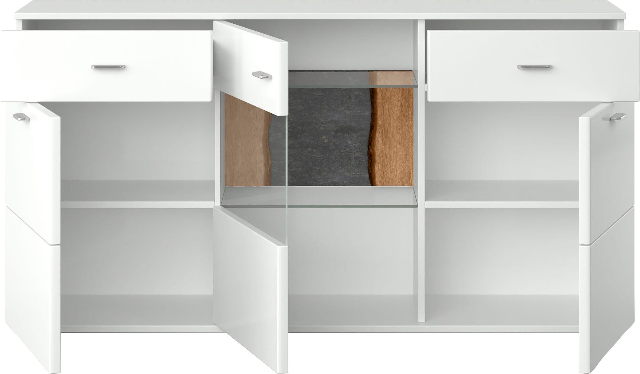set one by Musterring Dressoir Tacoma Type 53, breedte 180 cm, met getinte glasdeur