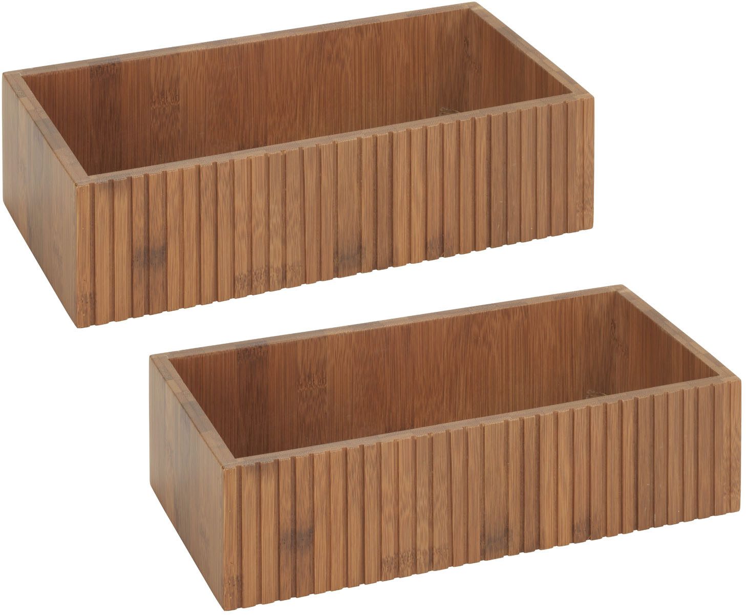 WENKO Opbergbox Modell Mera Organizer van gerookt bamboe voor de keuken, landhuisstijl (set,...