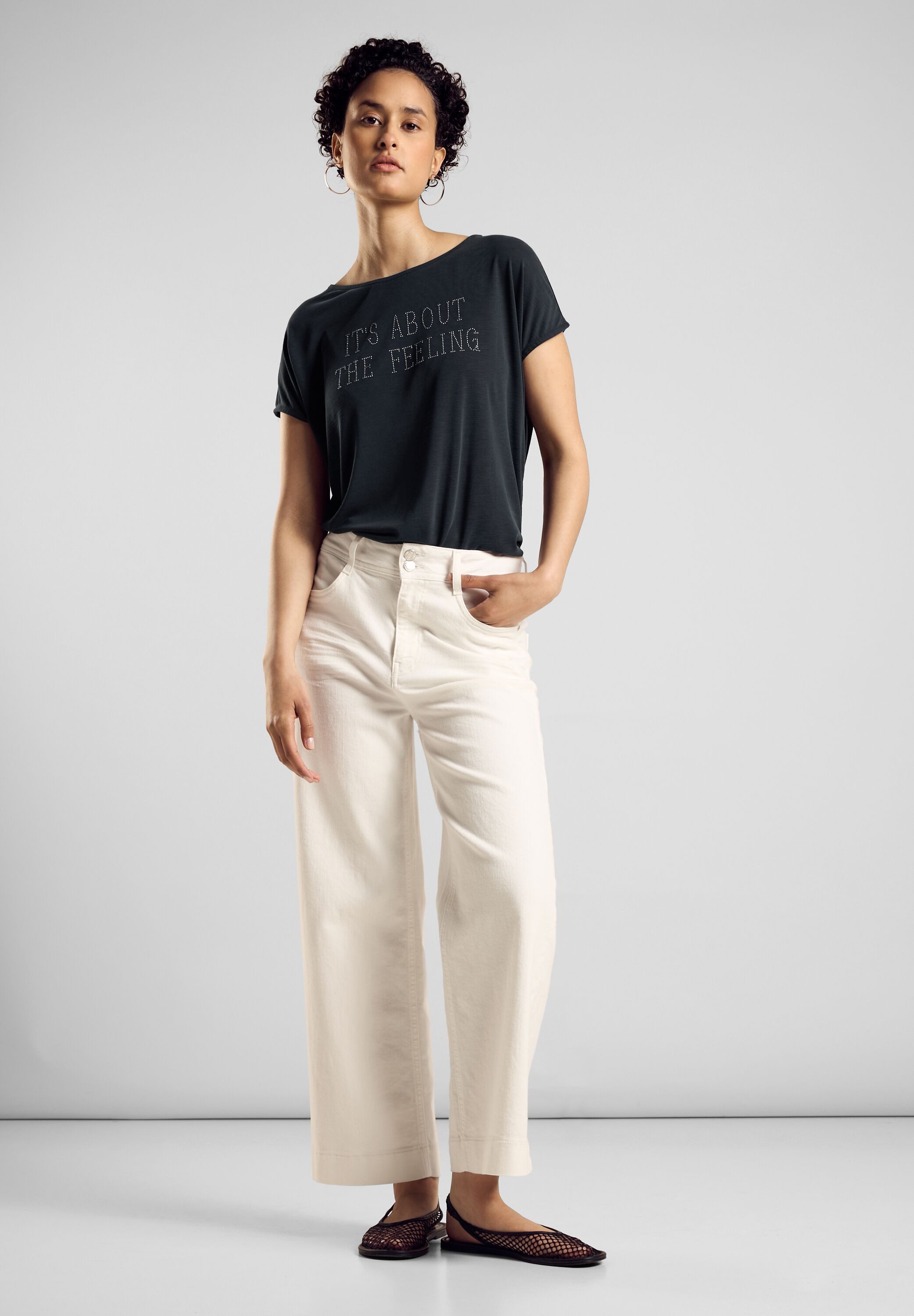 STREET ONE Shirttop met belettering