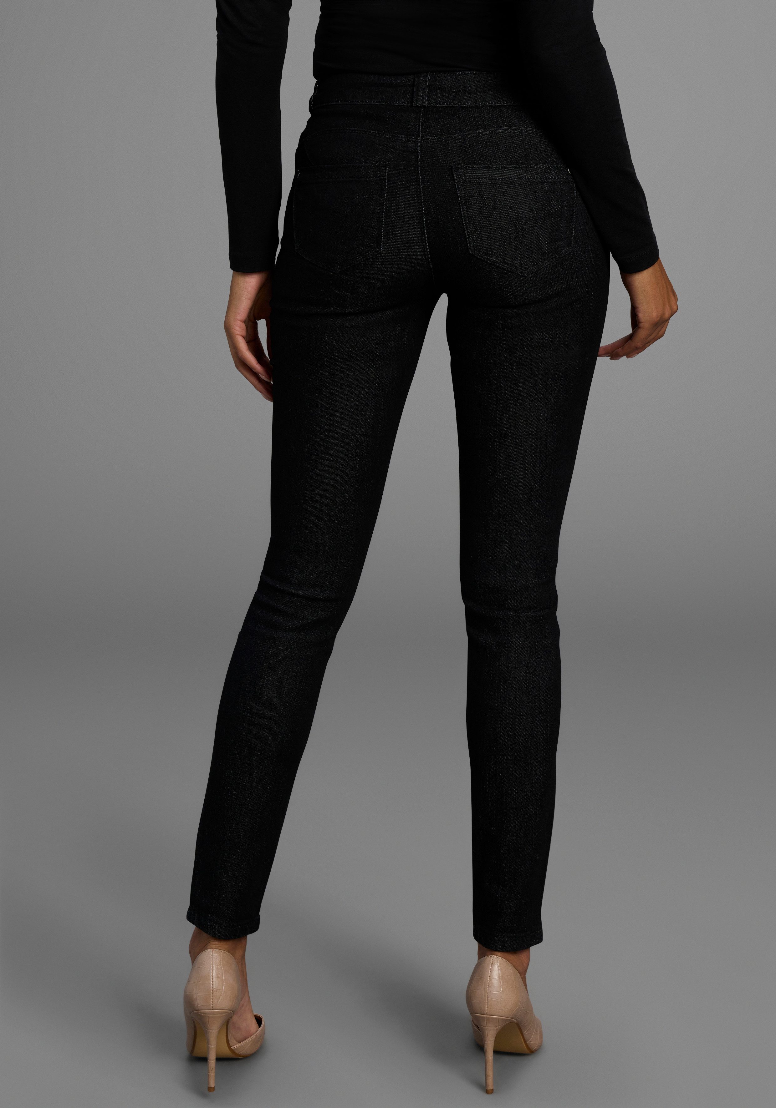 Arizona Skinny fit jeans Shaping skinny pasvorm, normale taille, in stretchkwaliteit, used-look