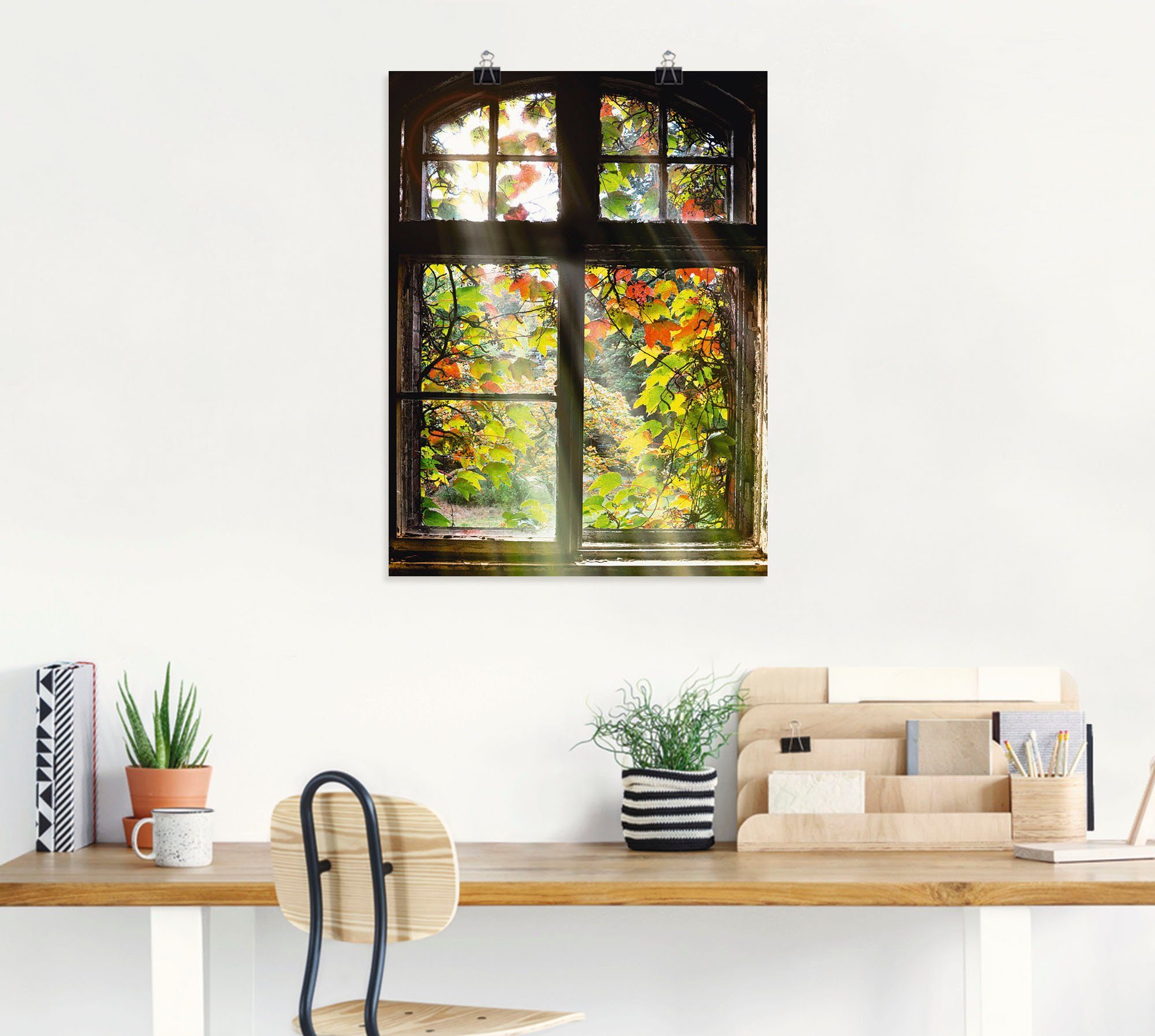 Artland Artprint Oude bouw als artprint van aluminium, artprint voor buiten, artprint op linnen, poster, muursticker