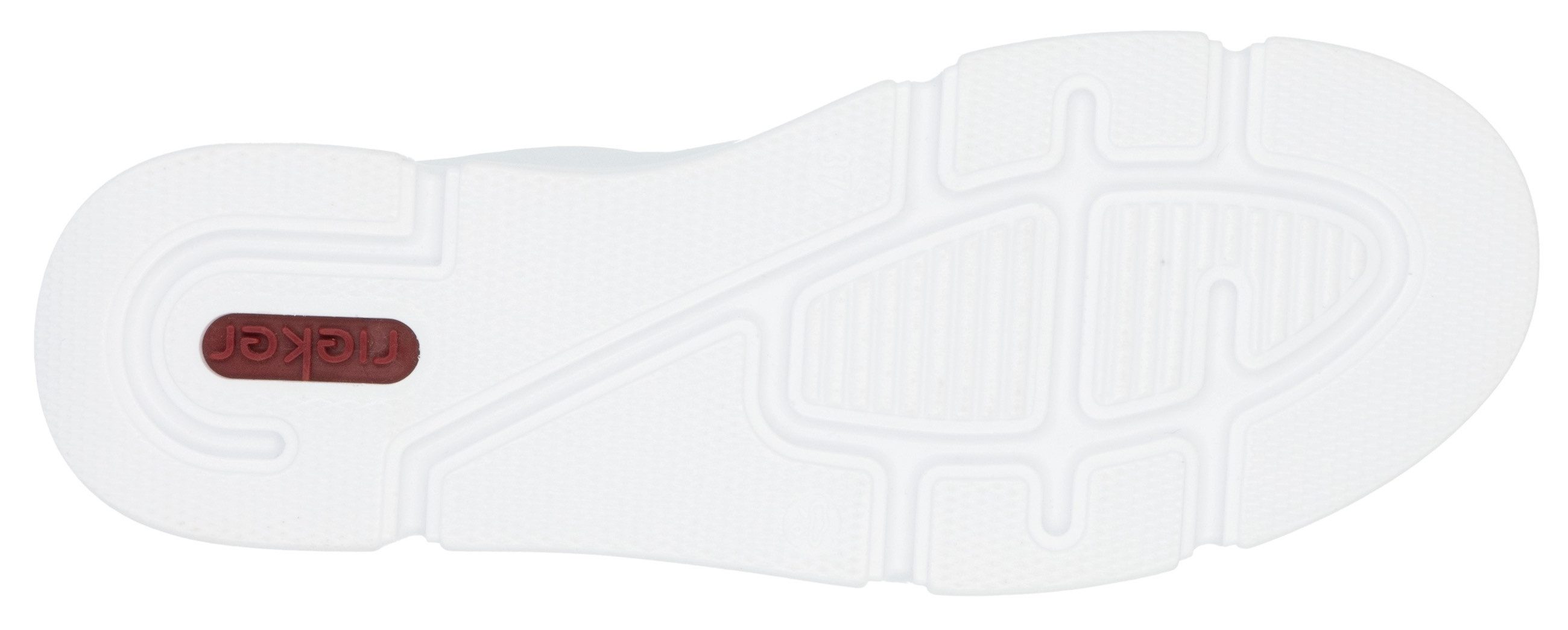 Rieker Plateausneakers in monochrome uitstraling, vrijetijdsschoen, lage schoen, veterschoen