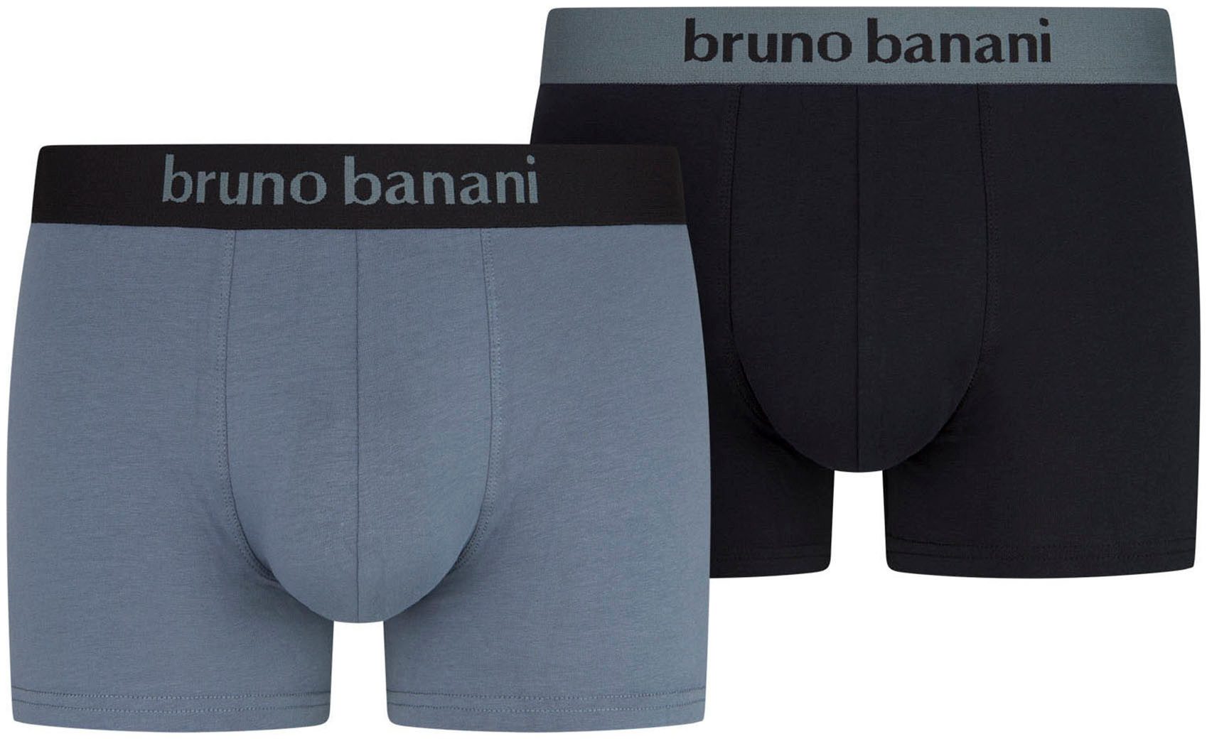 Bruno Banani Boxershort met contrasterend logo-tailleband (2 stuks, Set van 2)